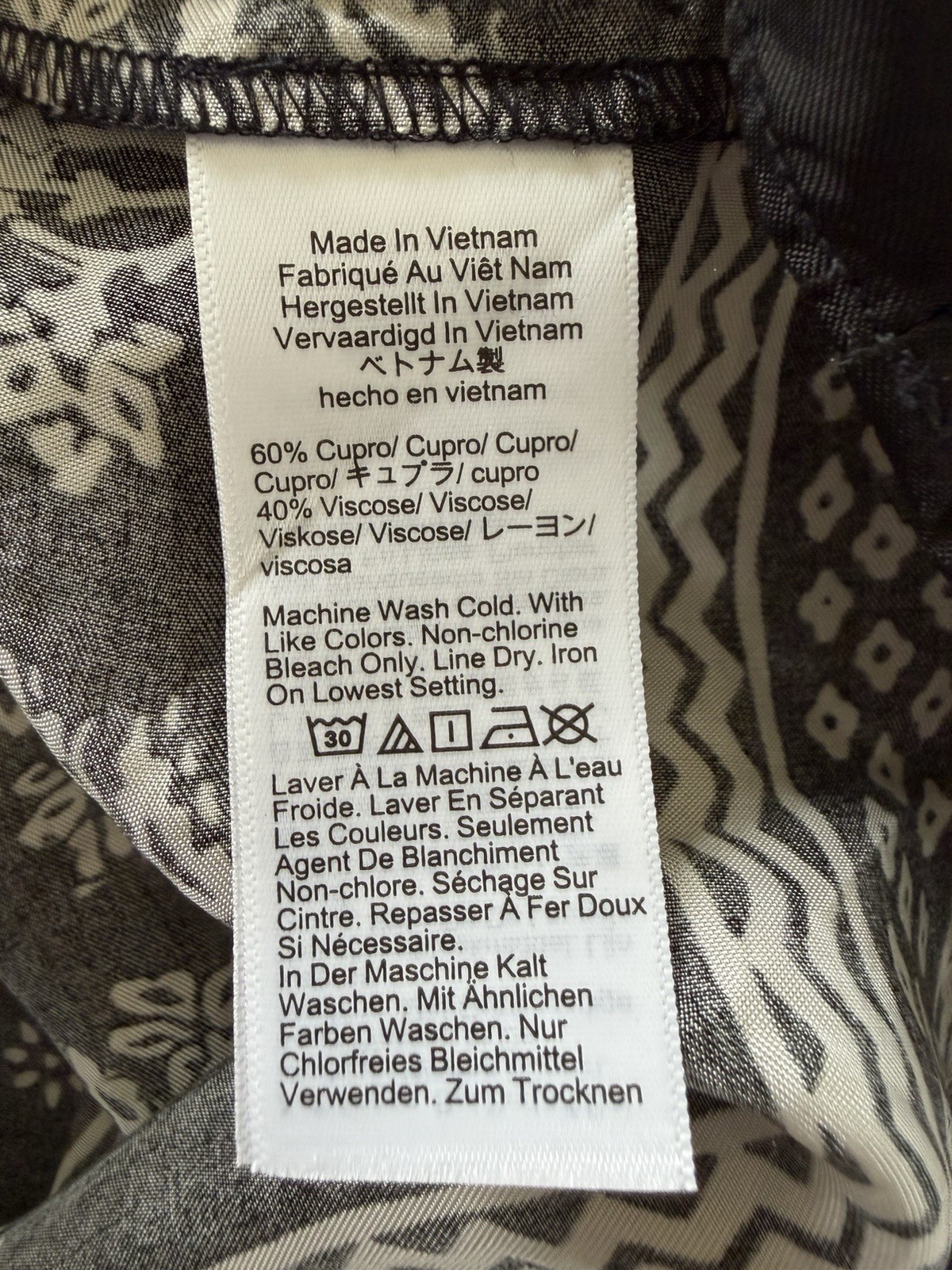 J.CREW Women’s Natasha slip dress block Print Midi Black Sleeveless Straps 8