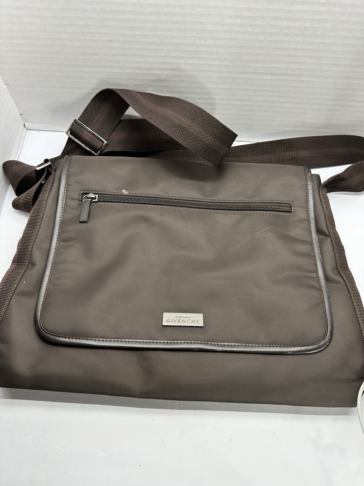 Givenchy Crossbody Nylon Messenger Bag Brown 16 X 11.5 In.!!!