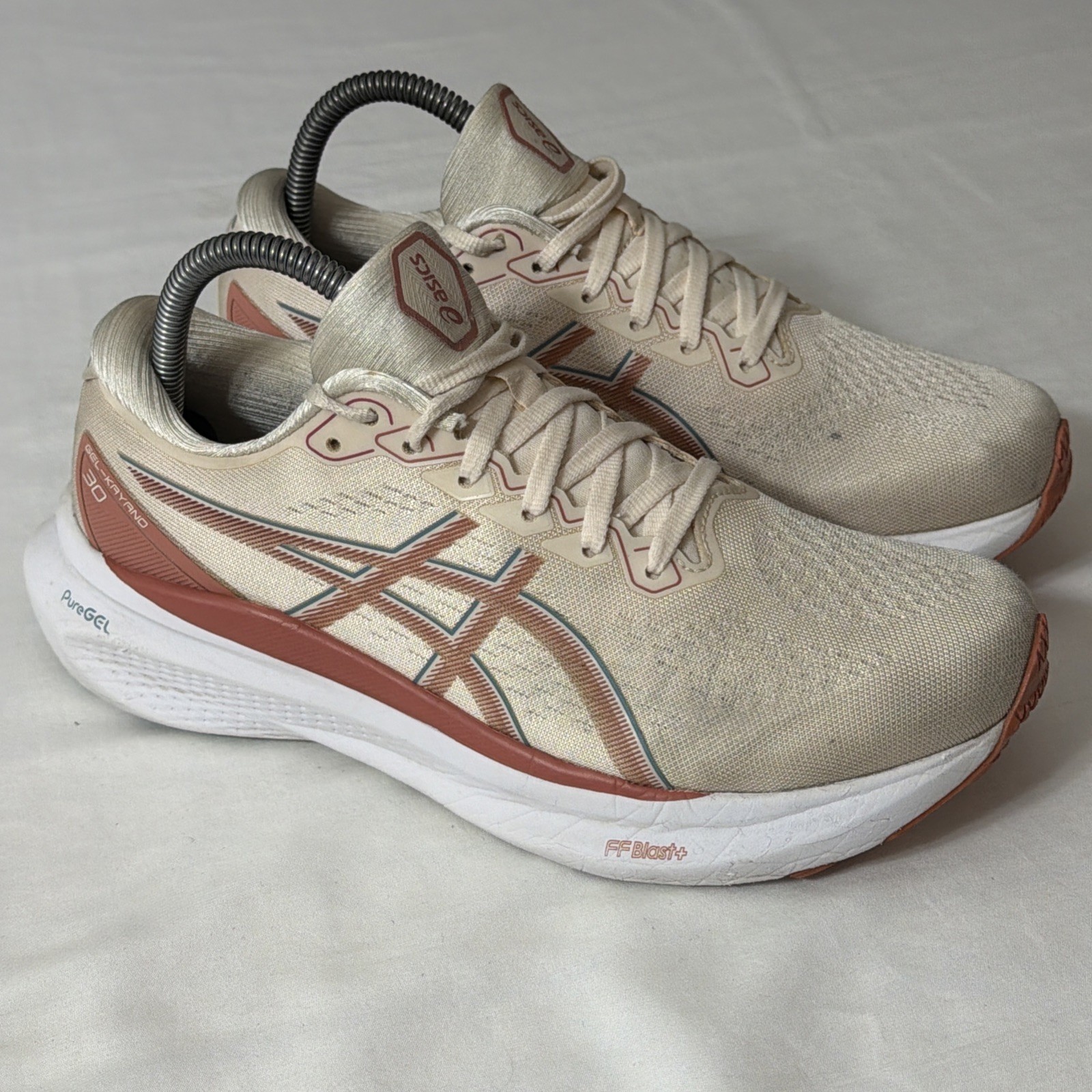 Asics Womens Gel Kayano 30 1012B357 Beige & Rose Running Shoes Sneakers Size 8.5