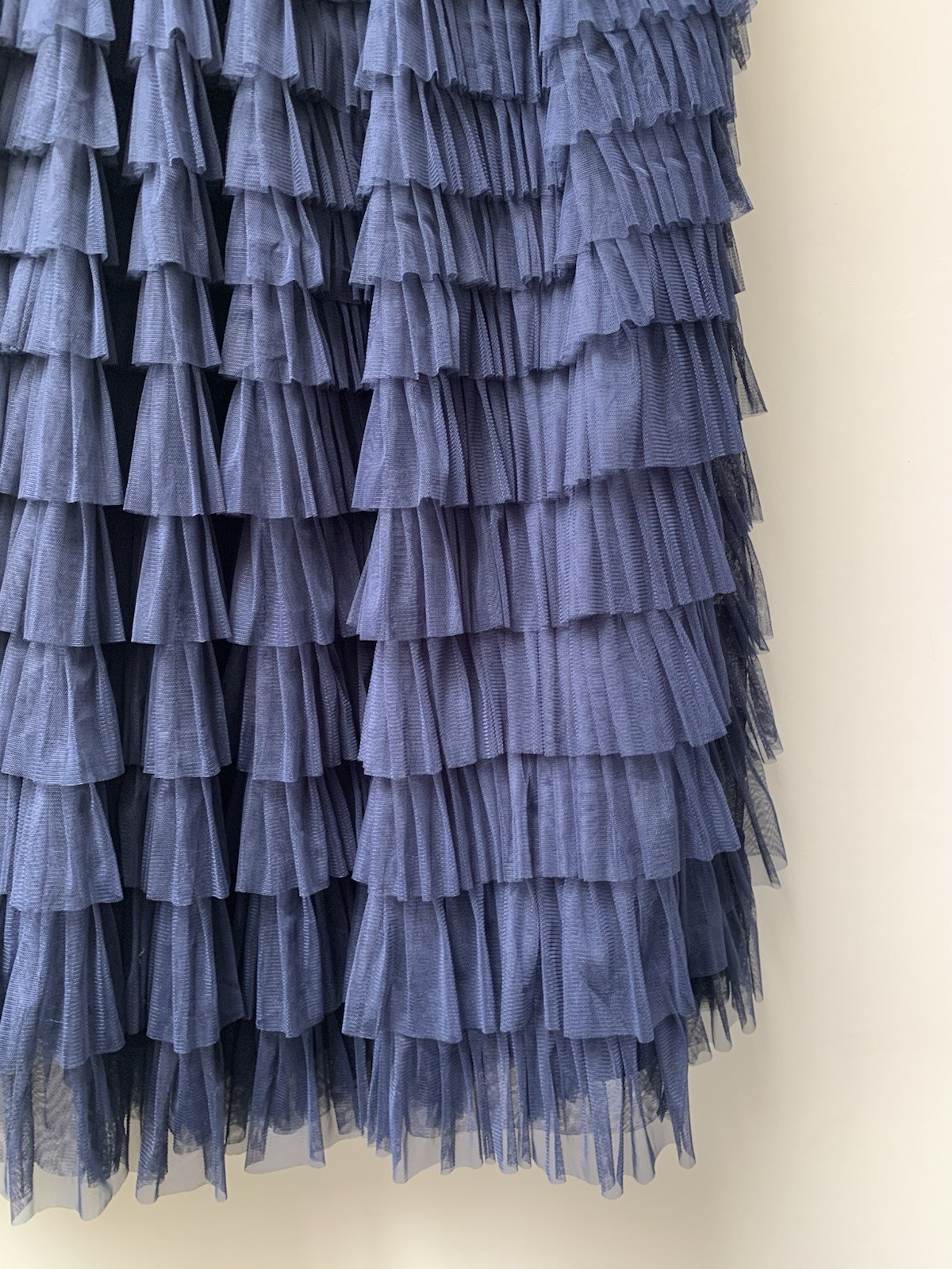 Boden Tiered Tulle Maxi Skirt Size UK 12 Reg Navy Blue Princess New With Tags
