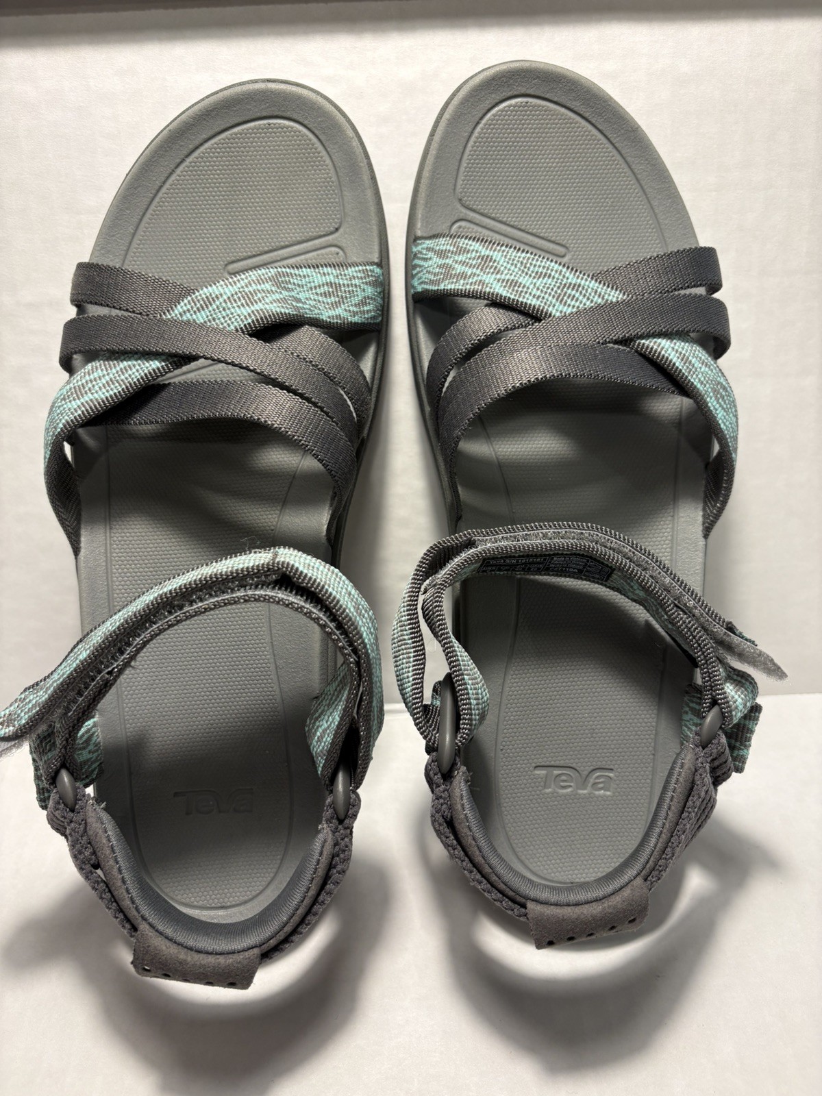 TEVA Sanborn Mia Women’s 9 Sandals Gray/Green Outdoor Sport Hiking Lightweight