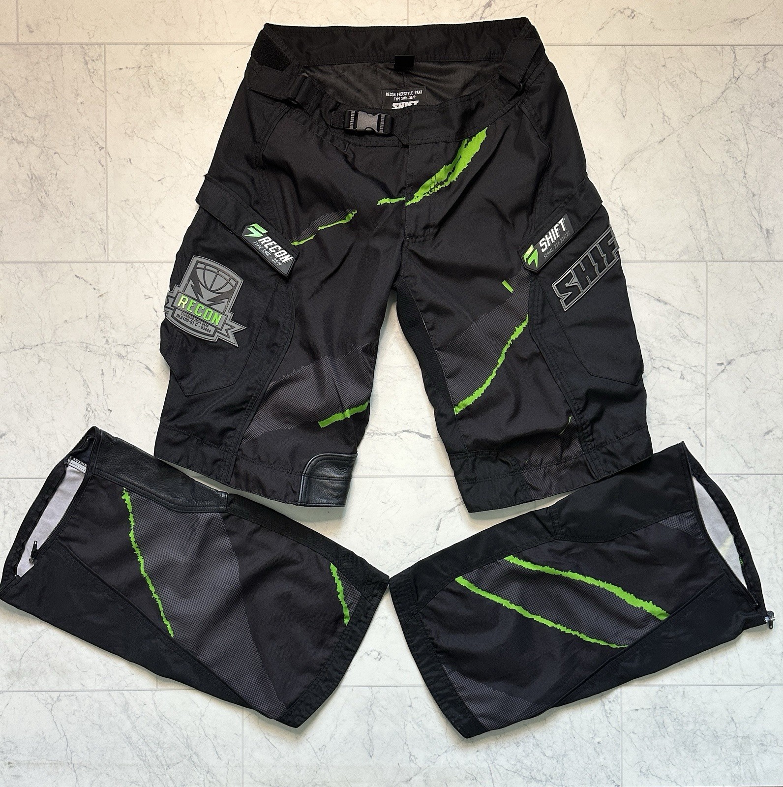 Vintage Shift Recon Freestyle Pant Mens 38 Black Cargo Moto Gorpcore Streetwear