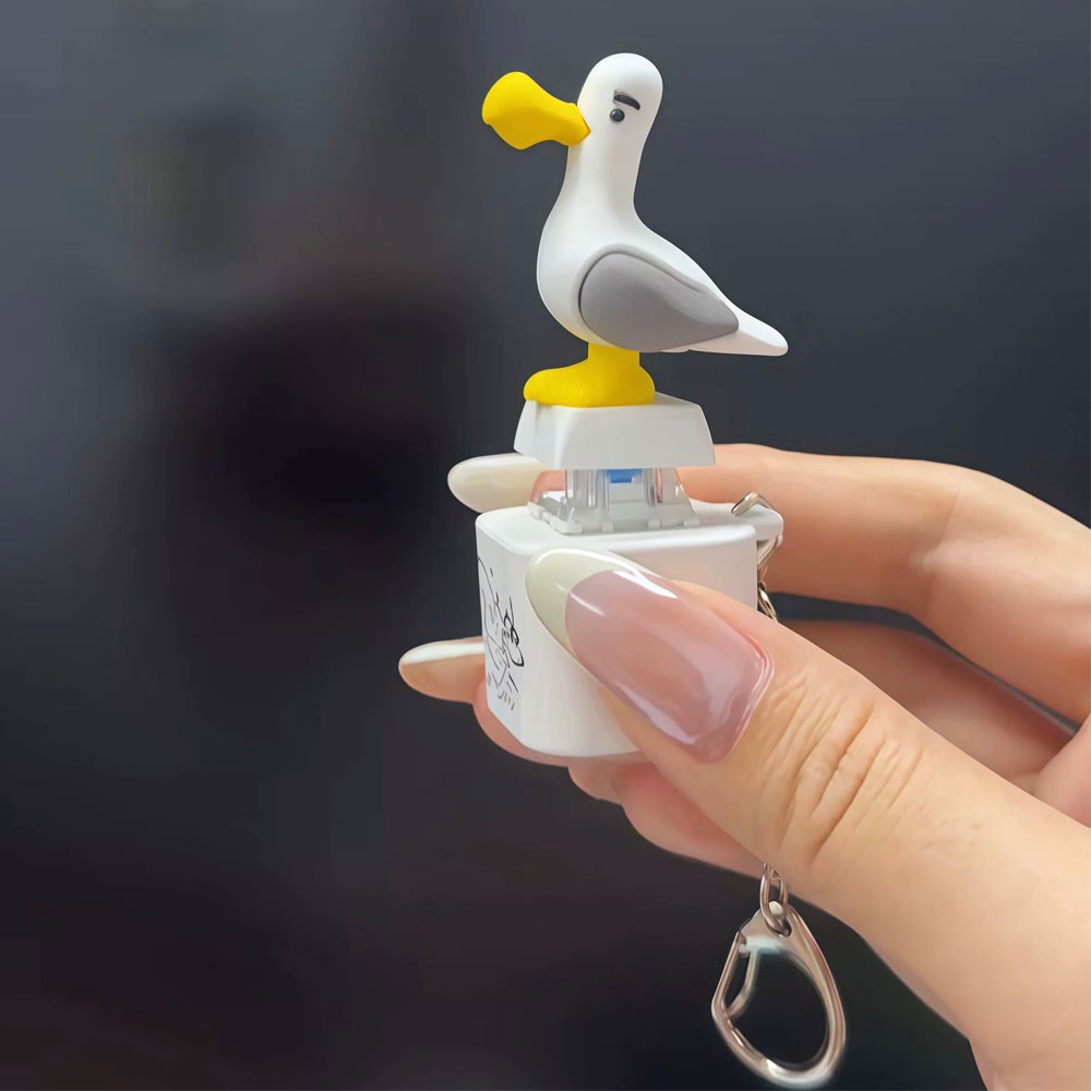 Seagull Mine Keychain, Seagull Mine Button Keychain ET