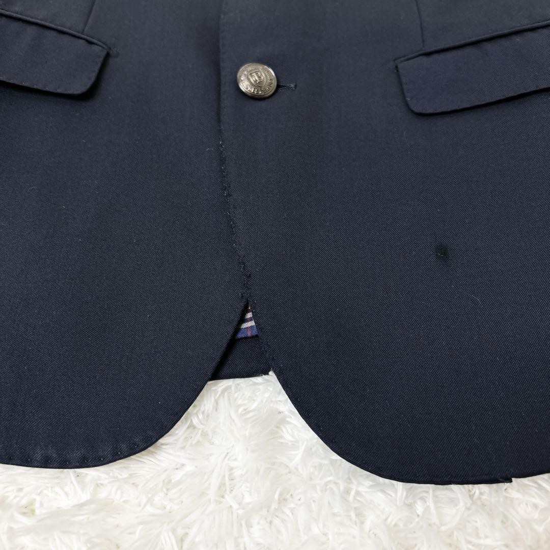 Authentic BLACK LABEL CRESTBRIDGE Wool Blue Tailored Jacket Pre Owned Condition