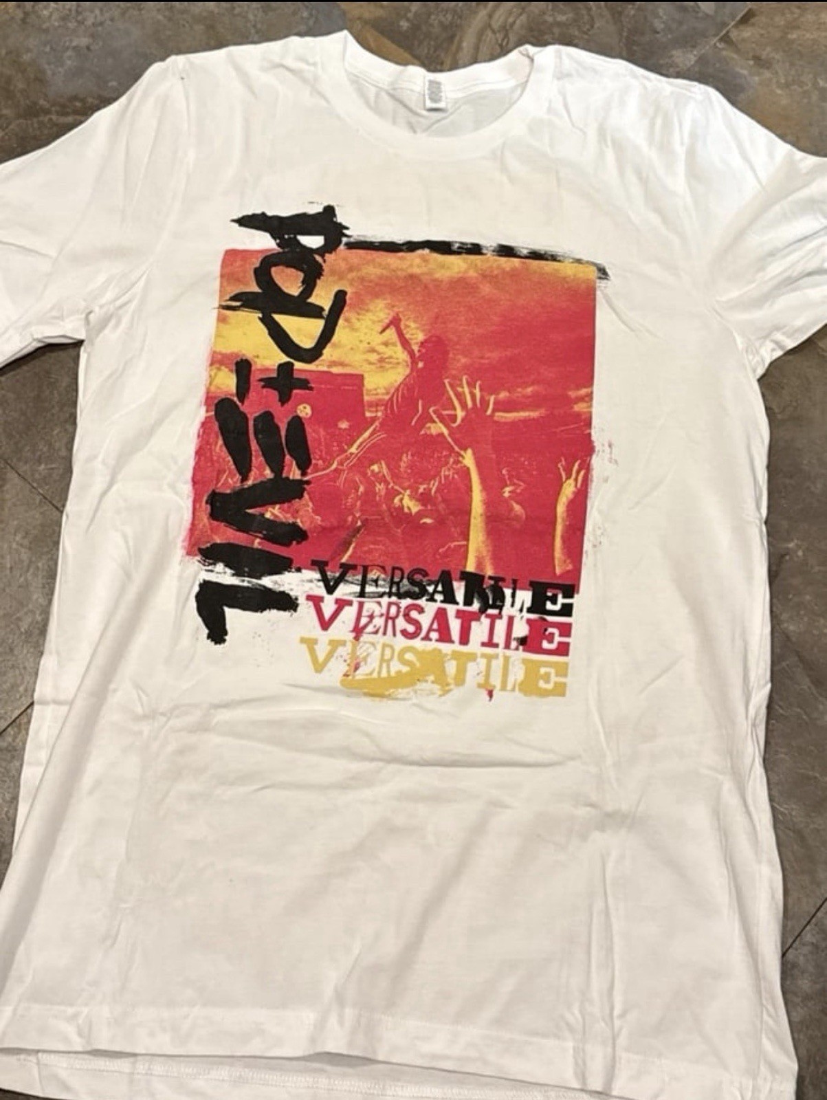 Pop Evil Merch Band T-shirt Adult L White Red Yellow Festival 2022
