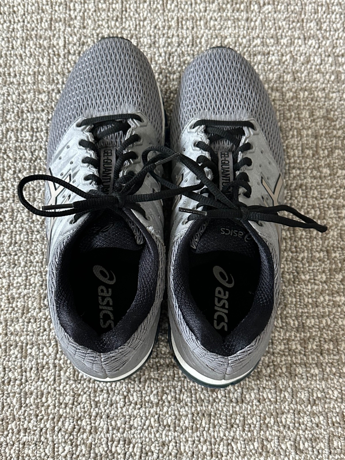 PREOWNED Asics Gel Quantum 180 Running Athletic Shoes Gray Size 9.5 Mens