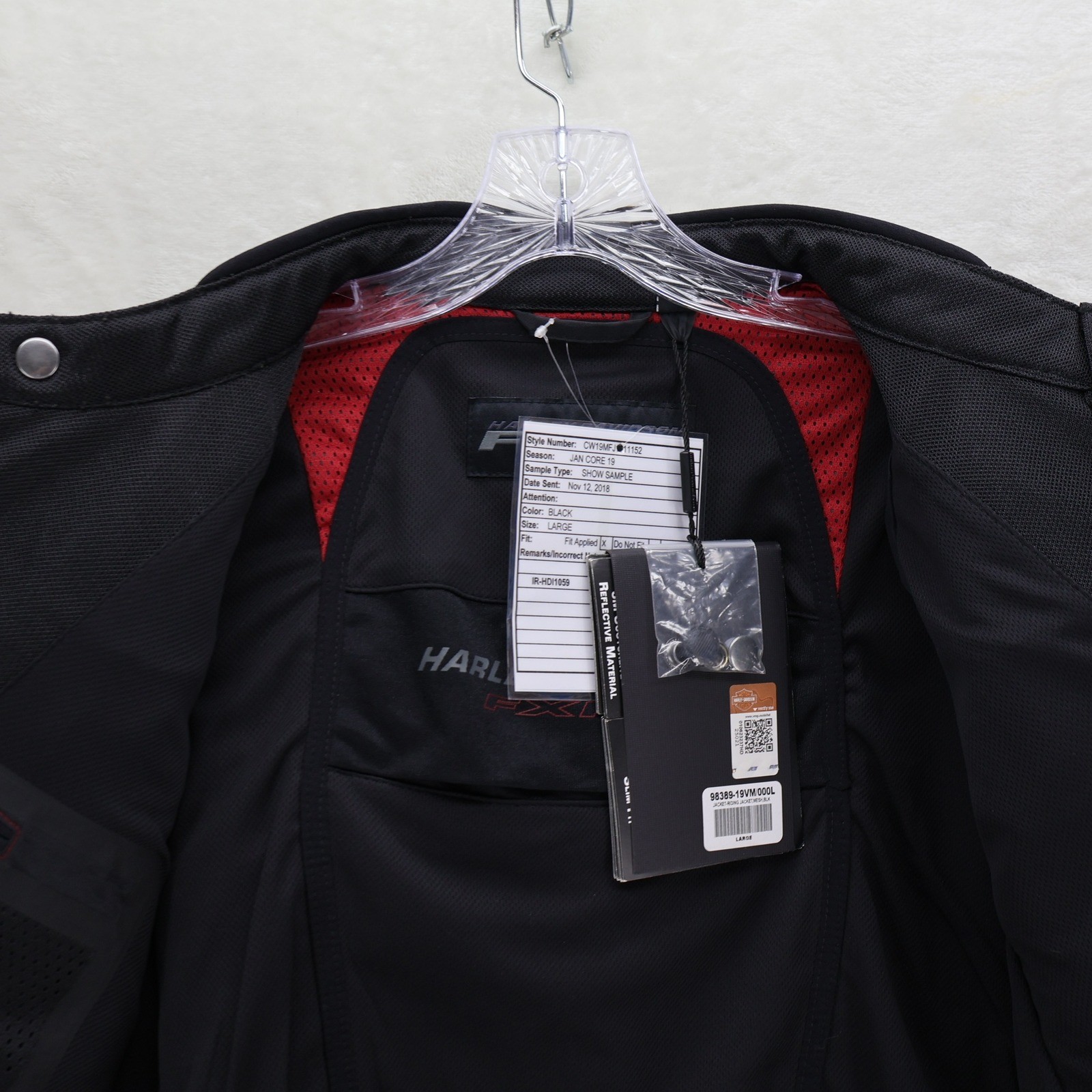 Harley-Davidson FXRG Men Black Mesh Riding Jacket CW19MFJ11152 Large NWT