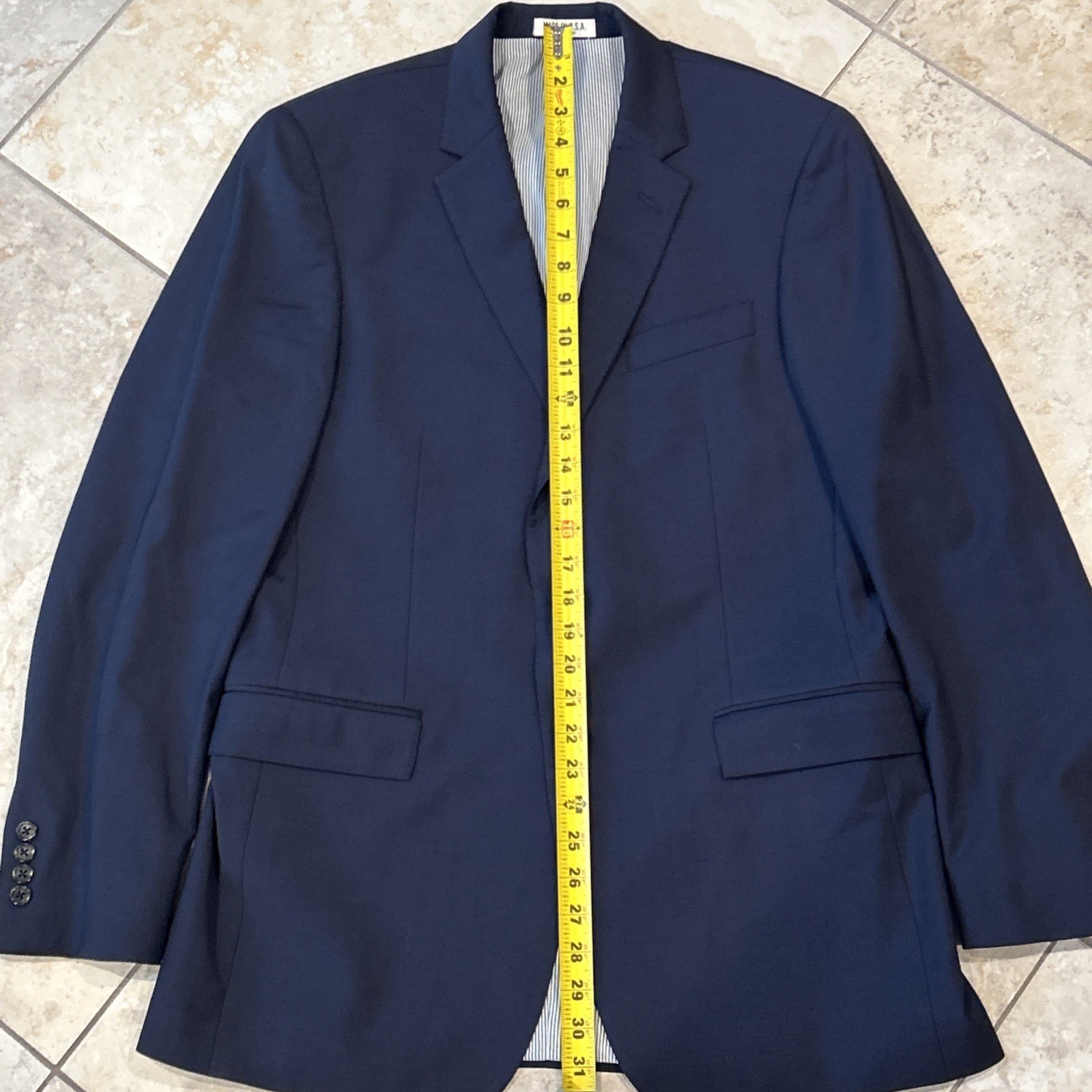 Todd Snyder Mayfair Fit Blazer Men 40L Navy Blue 2 Button Wool Sport Coat Jacket