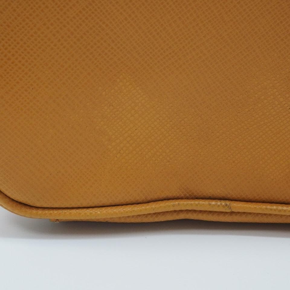 Prada Saffiano Leather Camel Camera Bag Crossbody Gold Hardware Auth