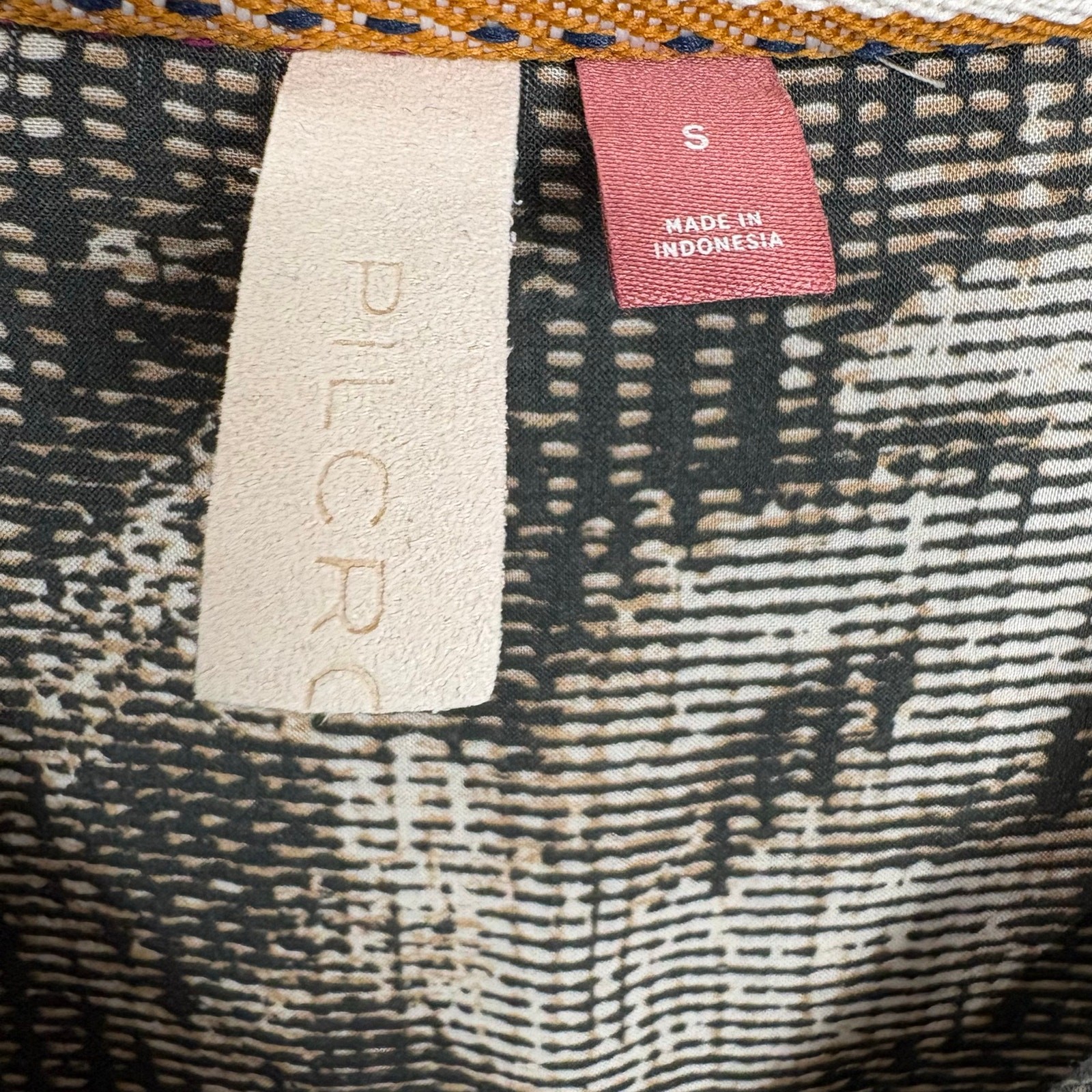 Anthropologie Pilcro Button Down Geometric Stripe Viscose Hand Wash Size Small