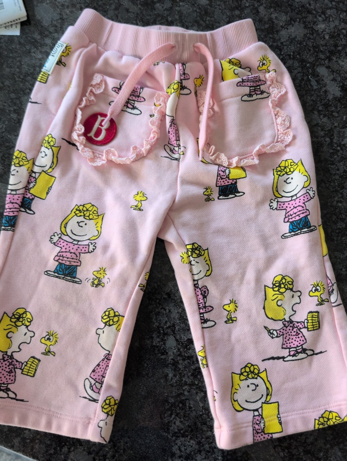 Peanuts Brand Pink 2T Sally Brown And Woodstock Sweatpants