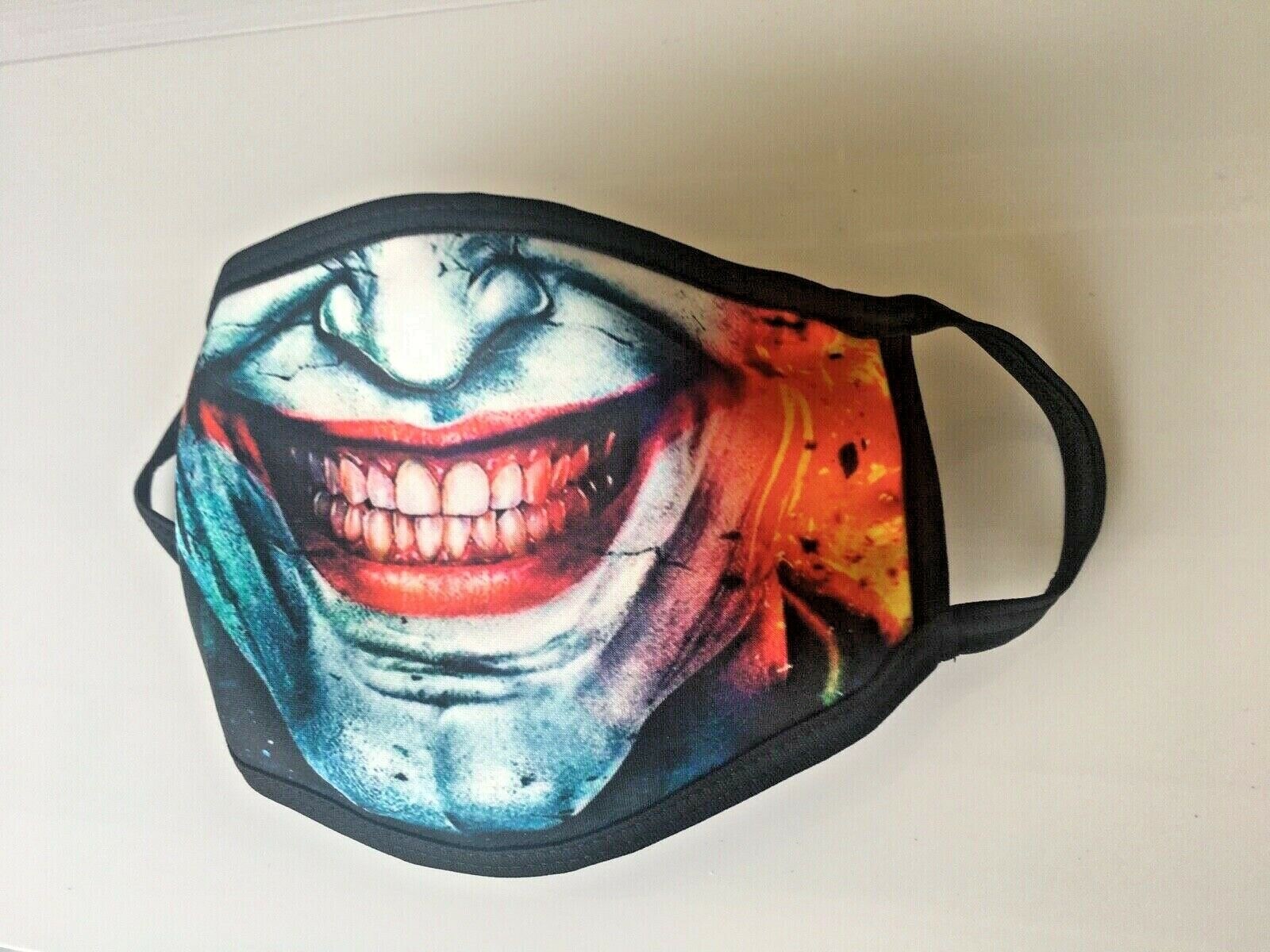 Joker Custom Printed Face Mask/Cover Soft Cotton Fabric Free Shipping & Returns