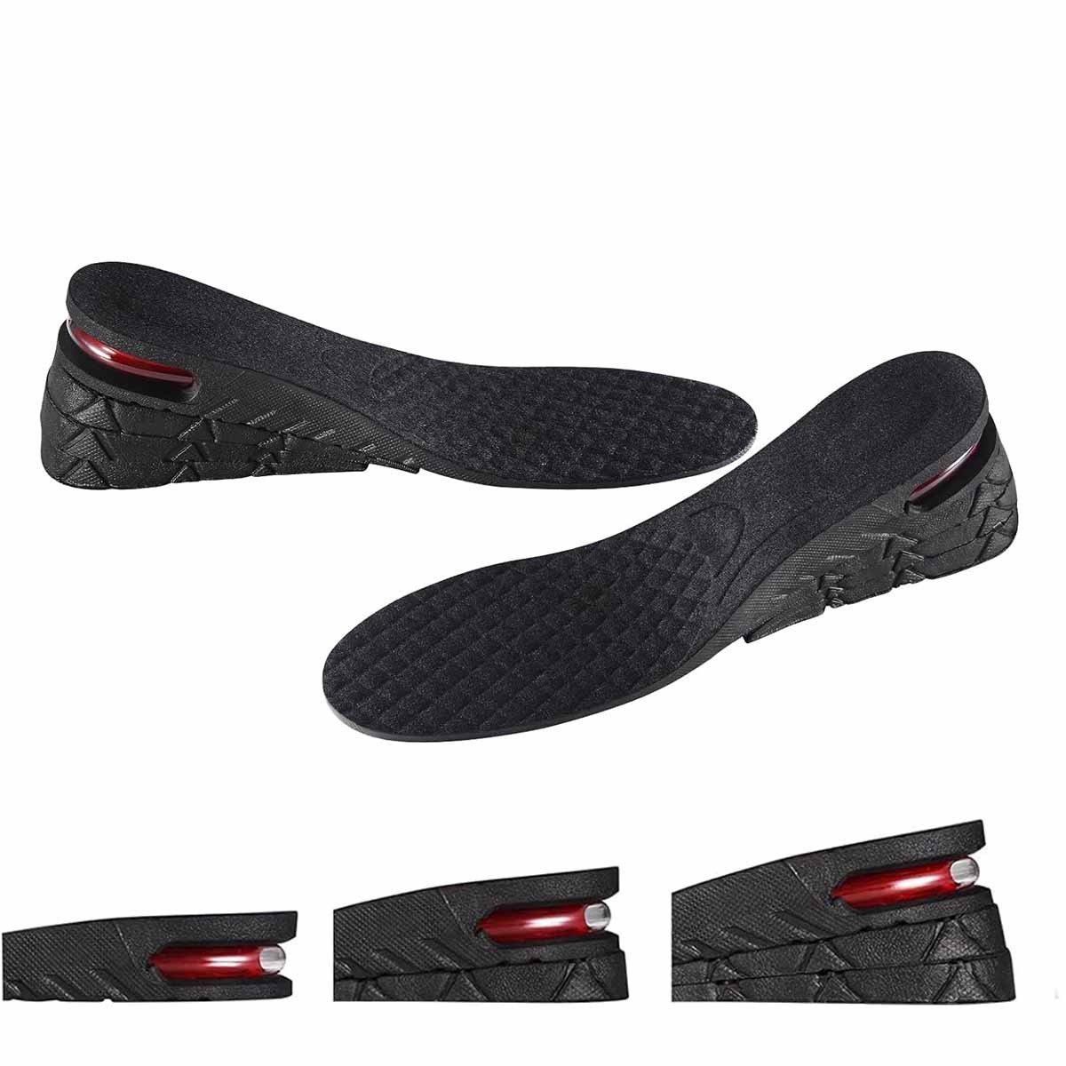 7cm Men Air Cushion Heel Shoe Insole Insert Increase Taller Height Lift 3-Layer.
