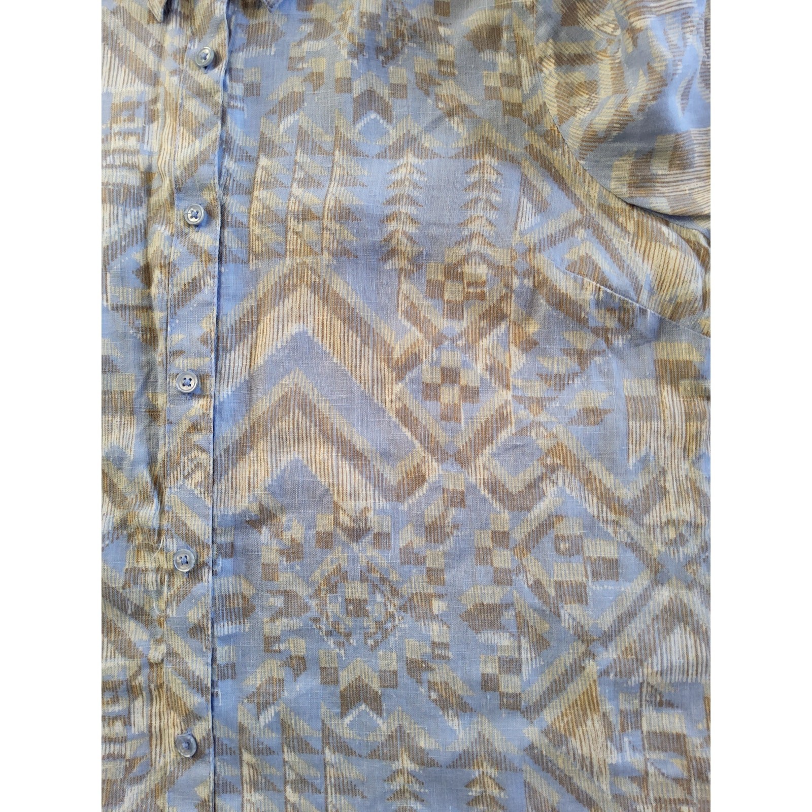 Boho Geo Print Blouse M
