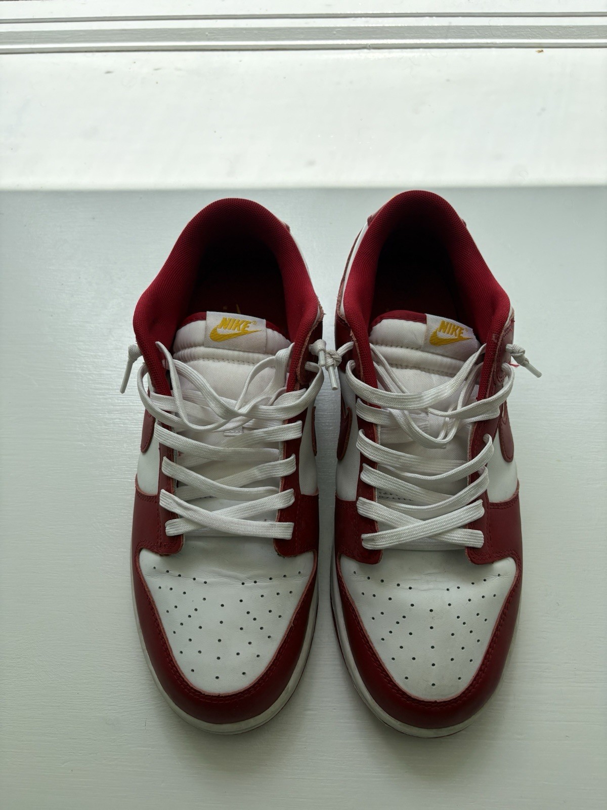 Nike Dunk Low Team Red/White Leather Low Top Men’s Sneakers DD1391-601