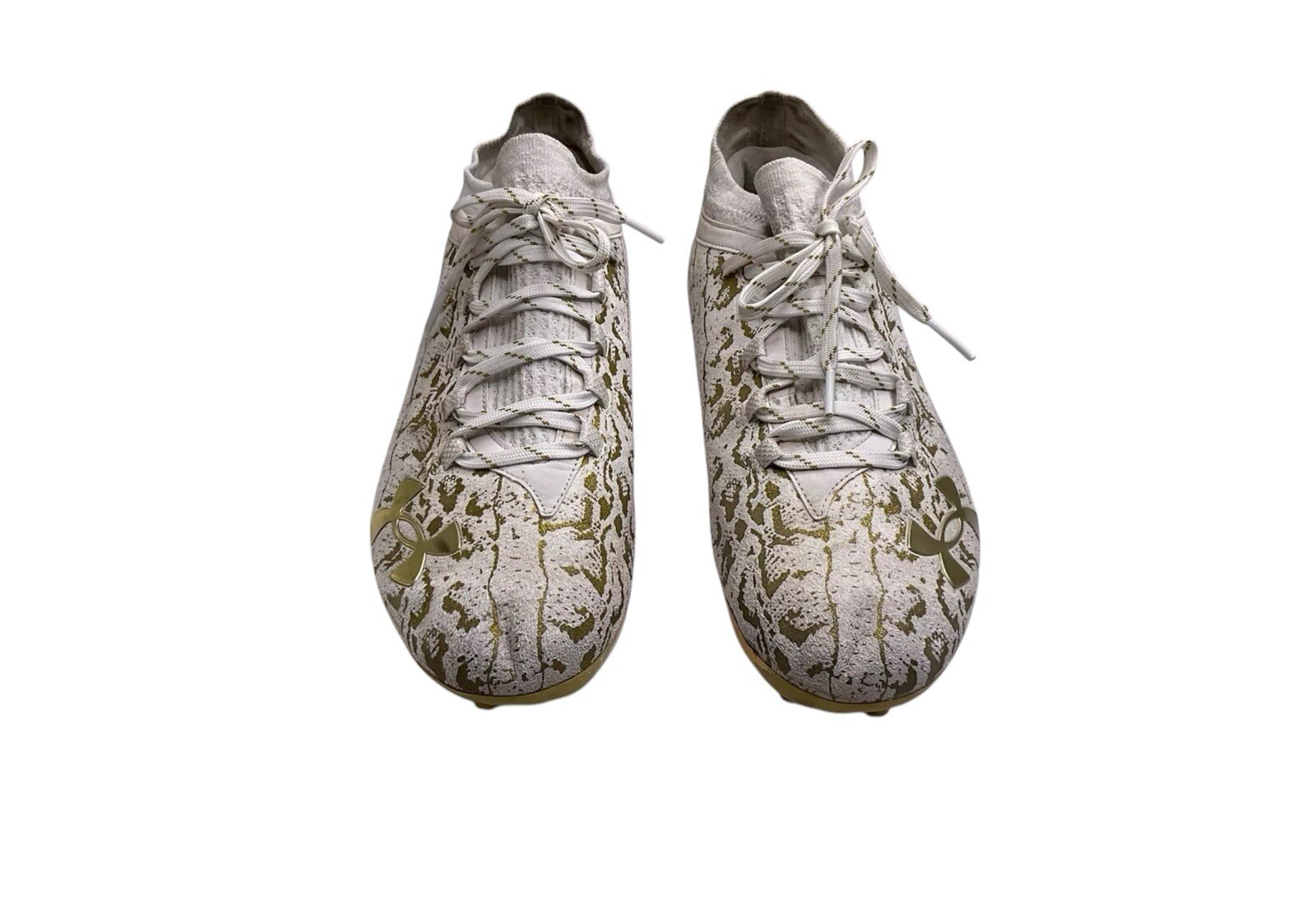 Under Armour Spotlight MC Lux Suede 2.0 Gold White Size 12 Mens 1052