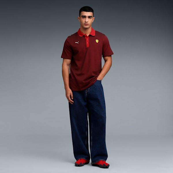 PUMA Scuderia Ferrari Polo Shirt Rosso Corsa Motorsport Regular Fit Mens Polo