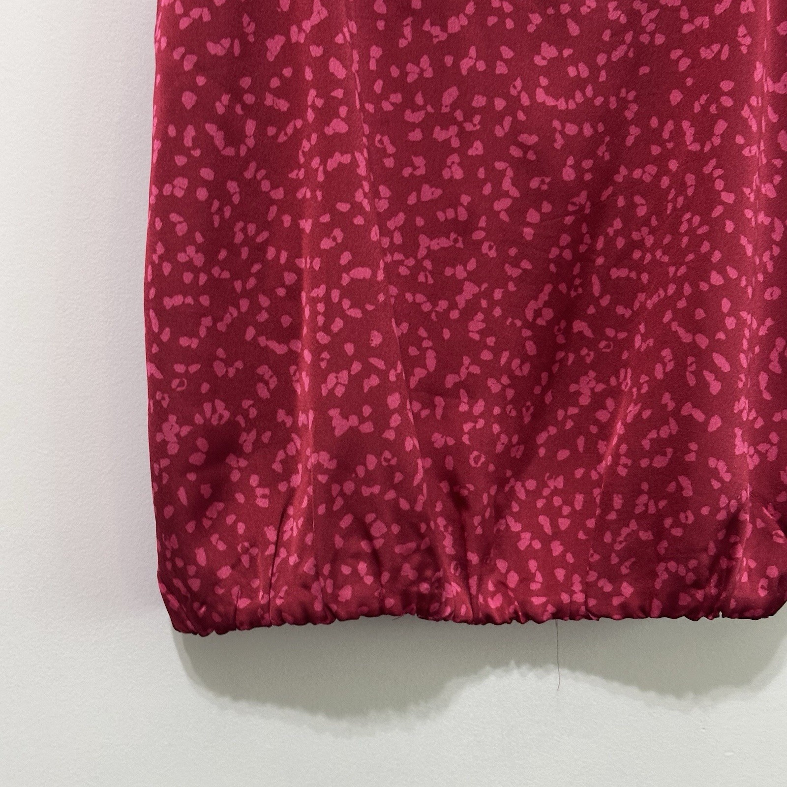 Socialite Cami M Banded Hem Tie Strap Camisole Fuchsia Floral Festival Top NEW