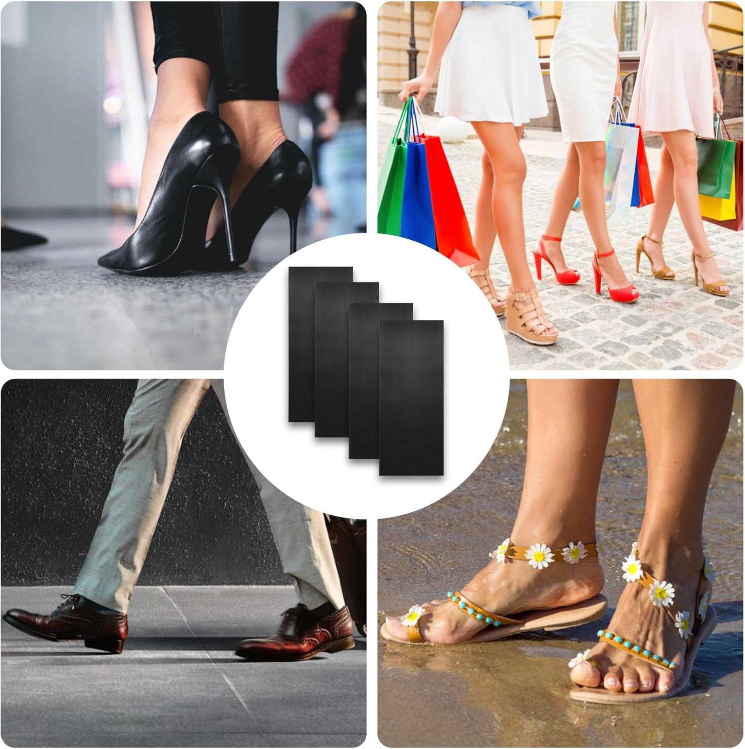 4Pcs Non-Slip Shoe Pads, Bottom Protector and Gummies for Heels, Anti-Slip Grips