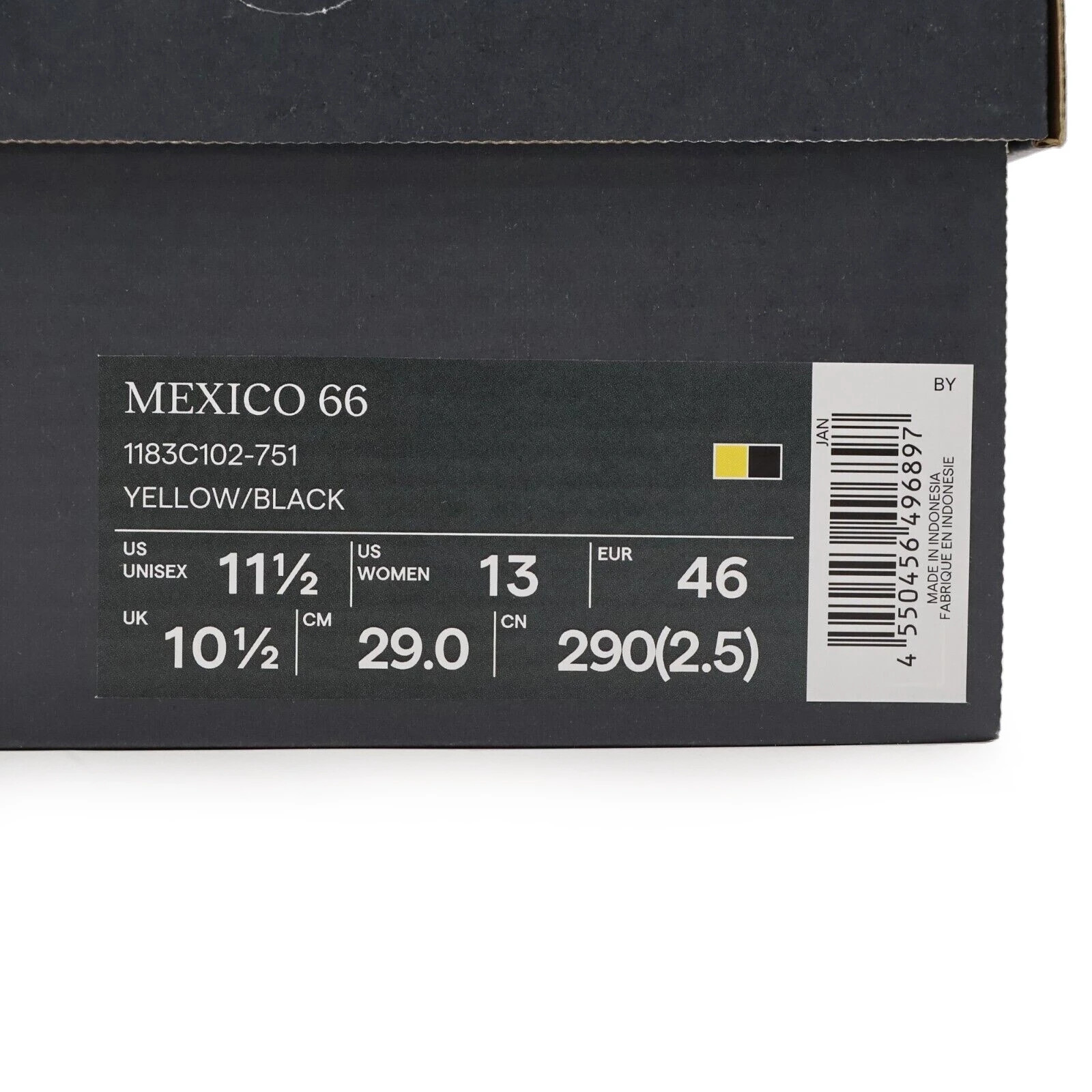 1183C102-751 Asics Onitsuka Tiger Mexico 66 Yellow Black (Men’s)
