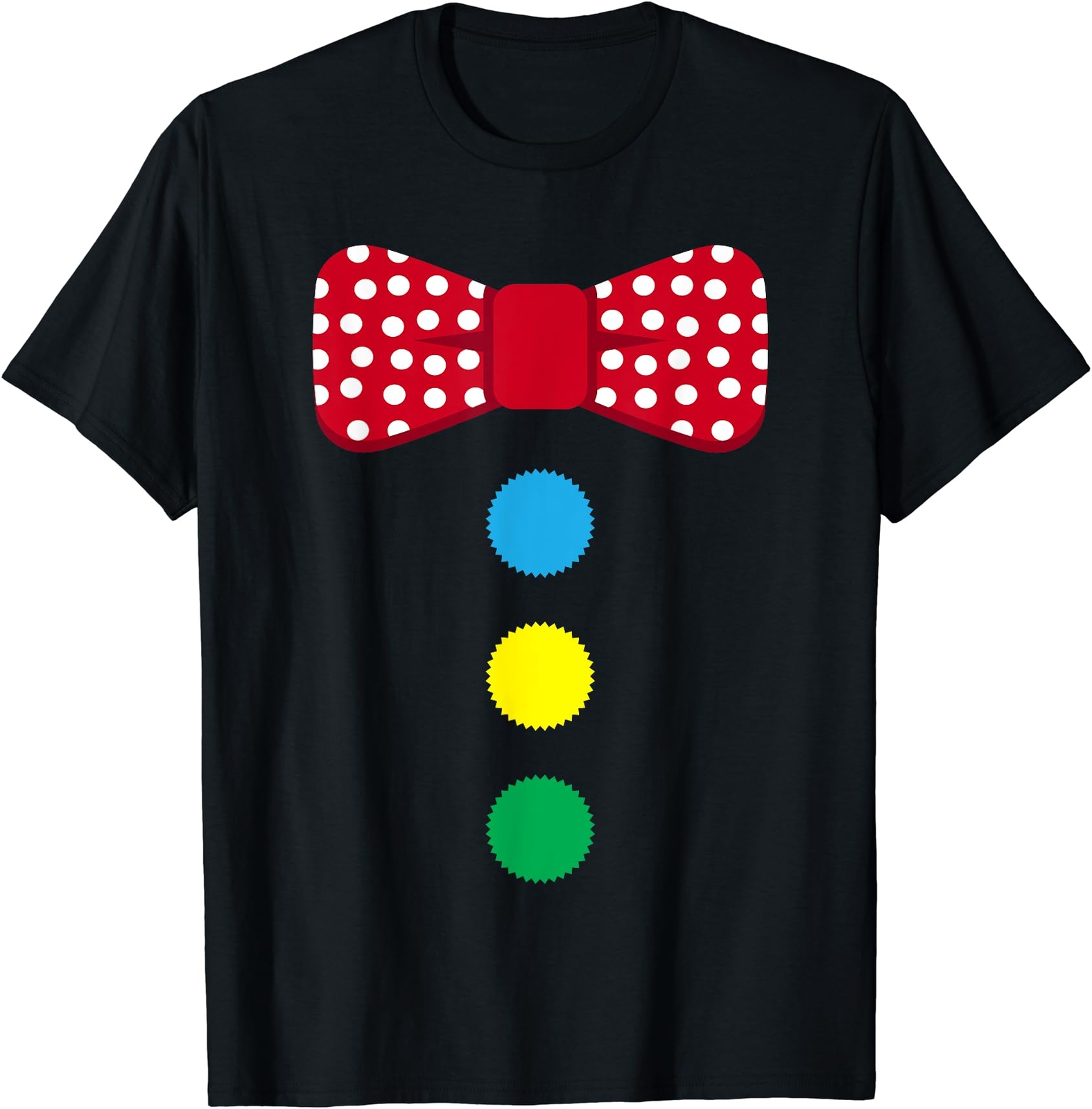 Clown Tie Costume Circus Rainbow Halloween Carnival Unisex T-Shirt