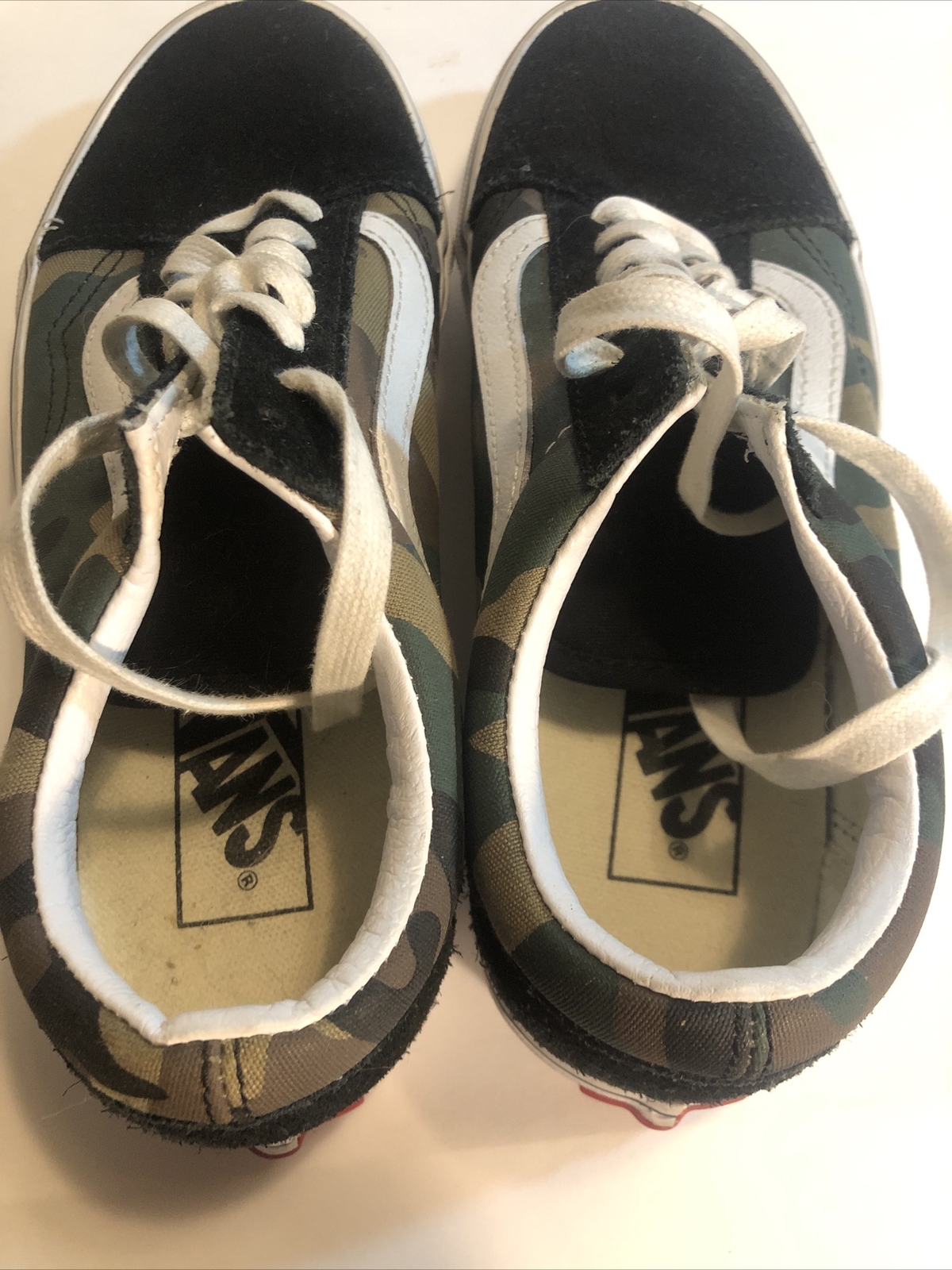 Vans Old Skool Woodland Camo Canvas Suede Shoes Men 6.5 Women 8 Low Top Lace Up