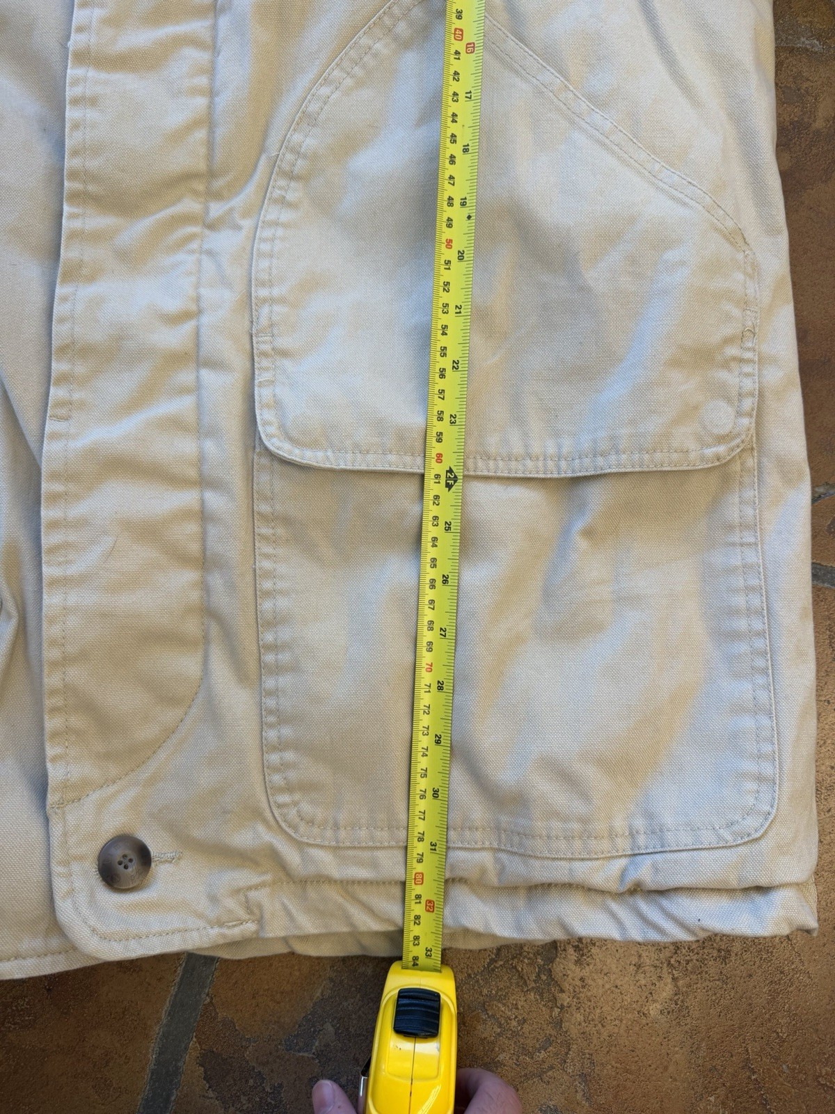 Timberland Men’s Beige Work Jacket Button Lined Quilted Corduroy Collar -XXL