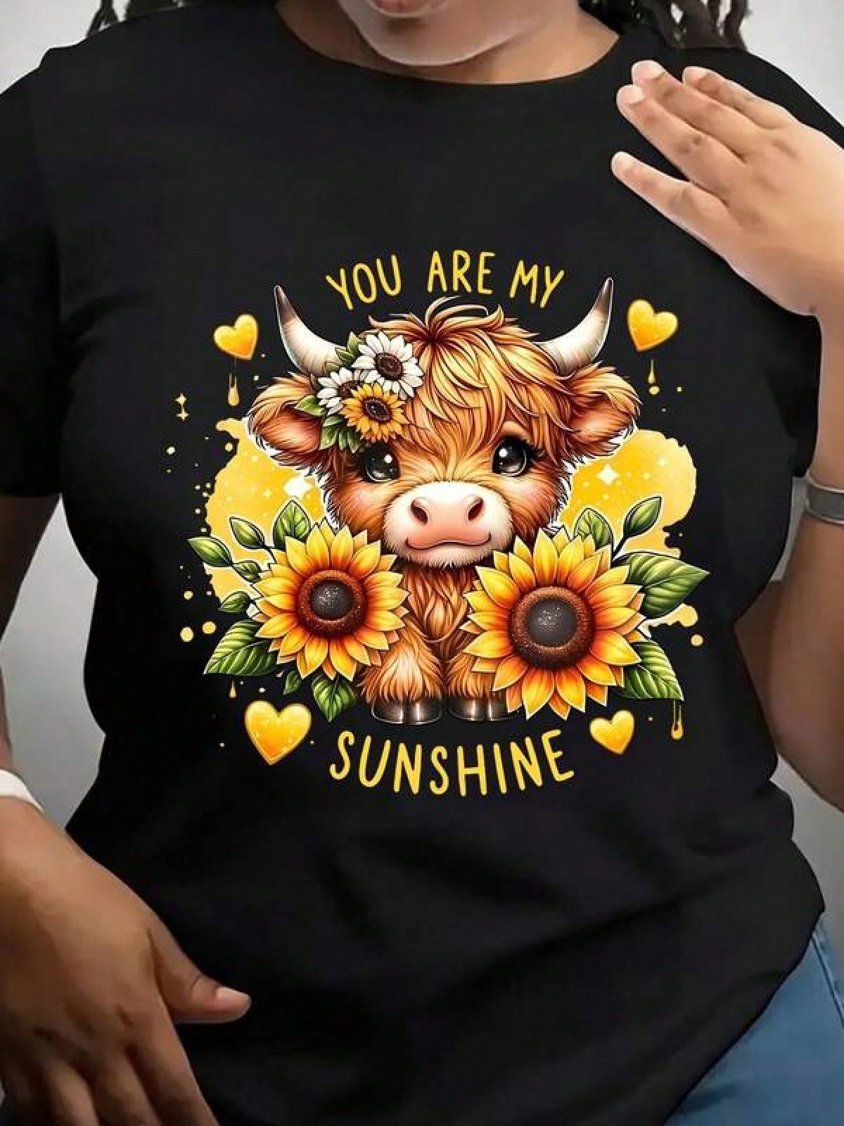 Highland Cow Shirt With Funny Highland Cow Graphic Just A Girl Who Love Cow