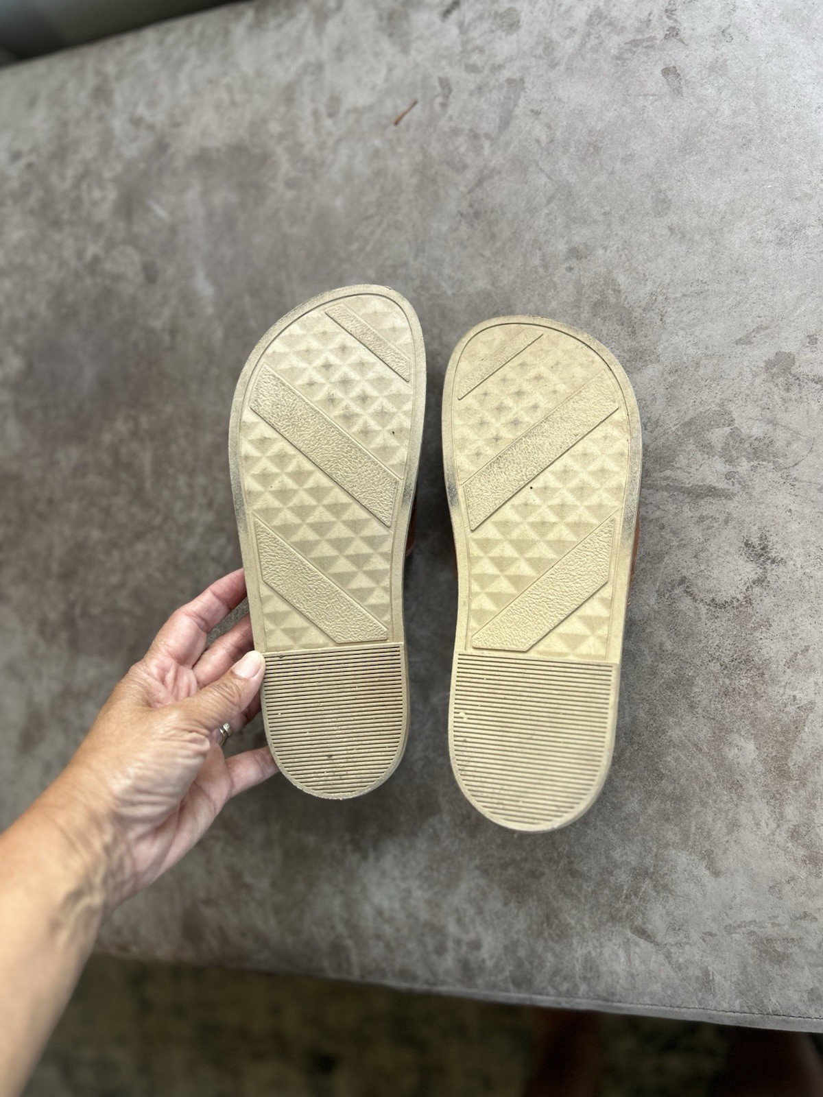 Mella Tooled Leather Huarache Slip On Sandals Shoe Size 7