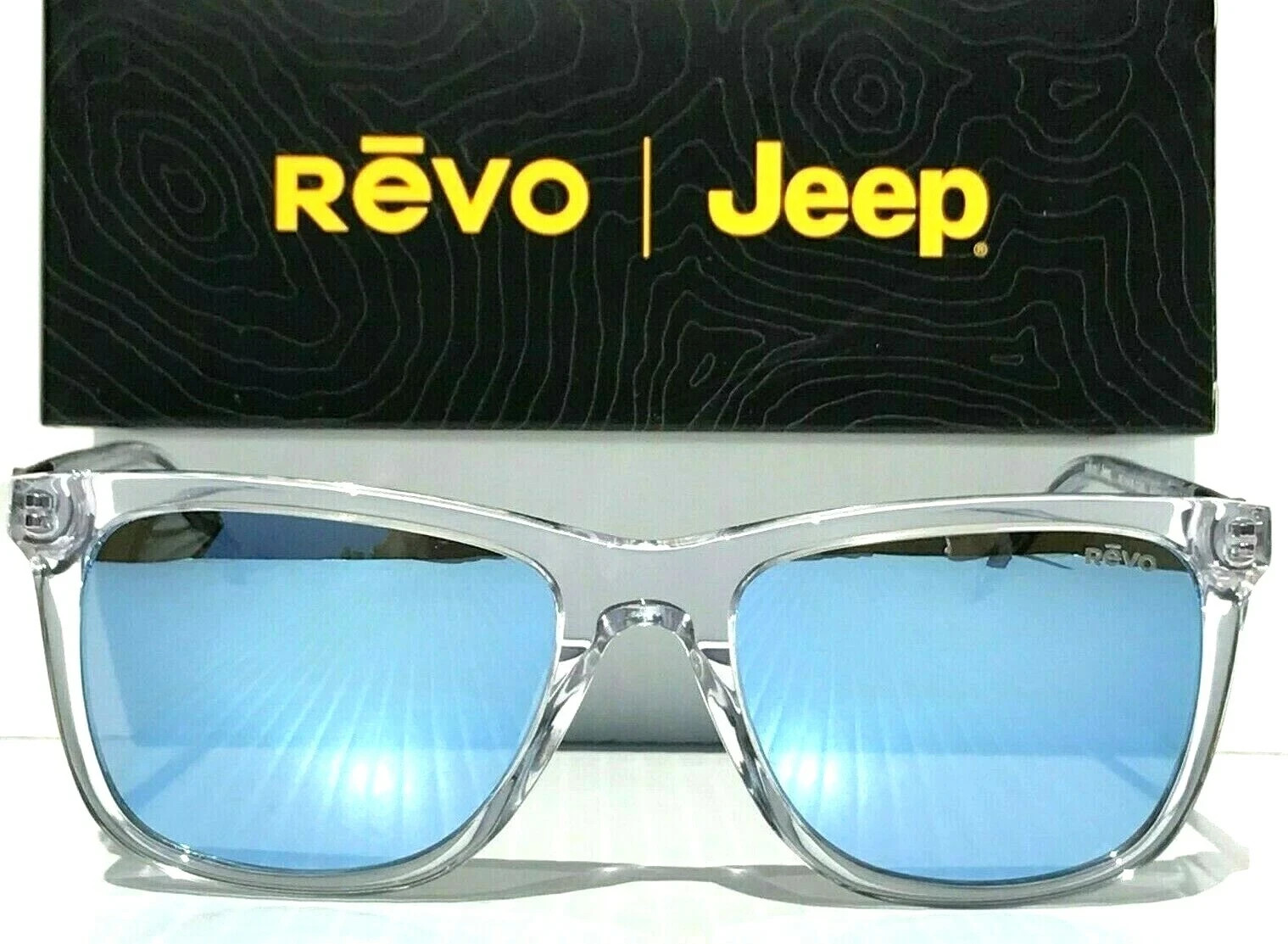 Revo Sunglasses JEEP COVE Clear Crystal Frame / Blue Water POLARIZED Lens RE1164