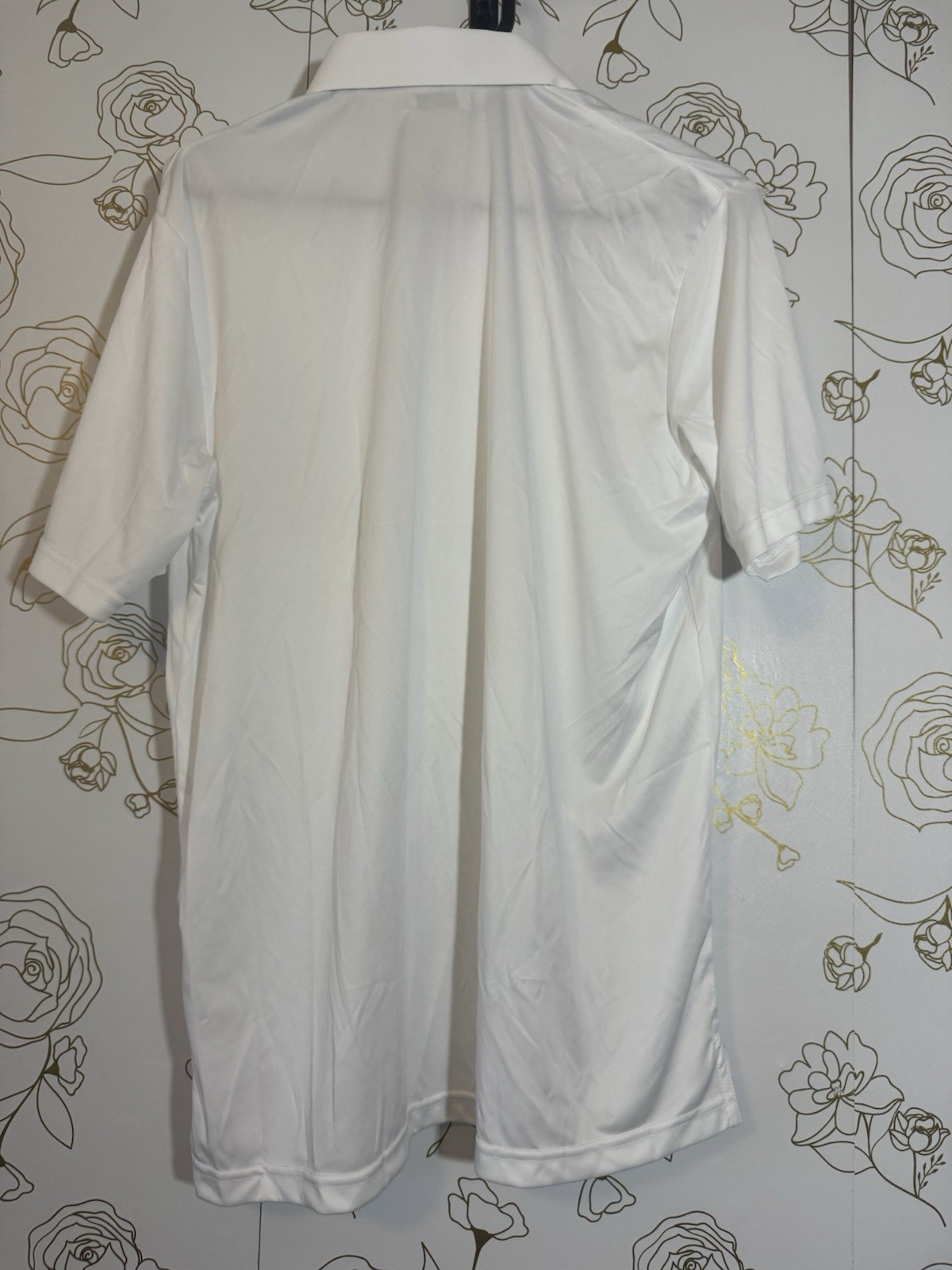 Collars and Co Polo Shirt Mens Medium Relaxed White Preppy Work Office