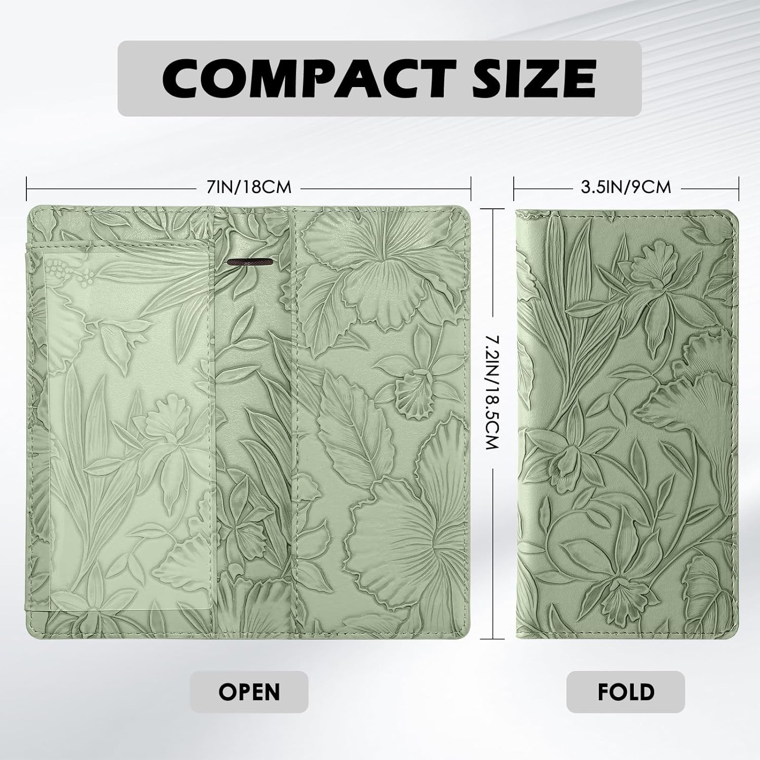 Checkbook Cover for Personal Checkbook，Soft PU Leather with a Detailed Embossed