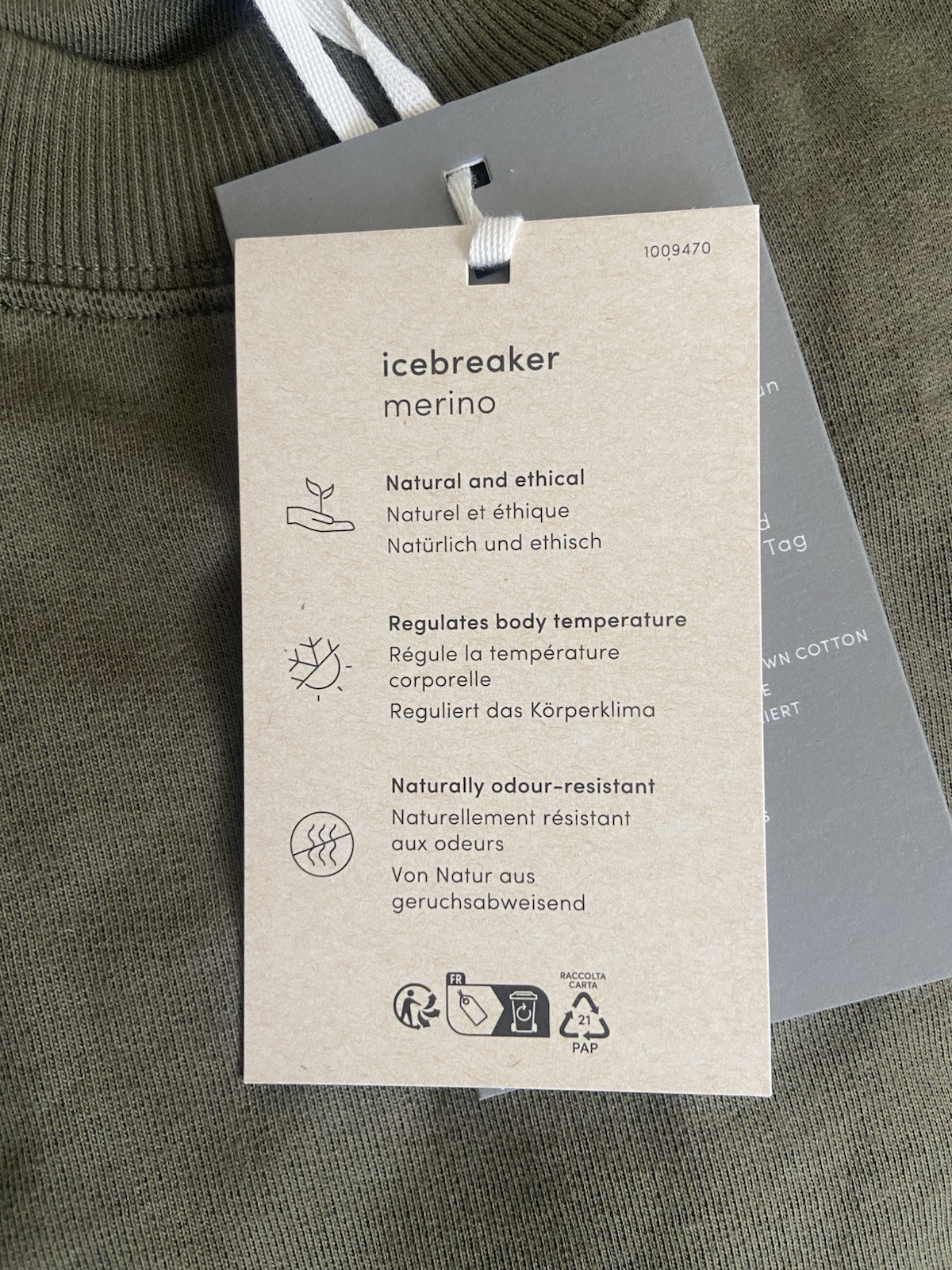 NEW Icebreaker 30% Merino Wool Blend Sweatshirt Size M Retails for $130 Loden