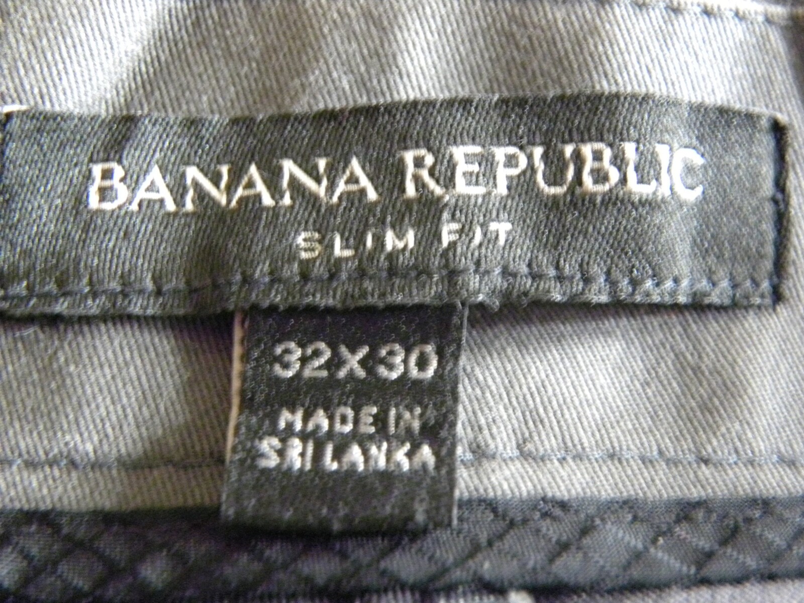 Banana Republic Aiden Slim Fit Chino Pants Men’s 32×30 Dark Gray Greenish