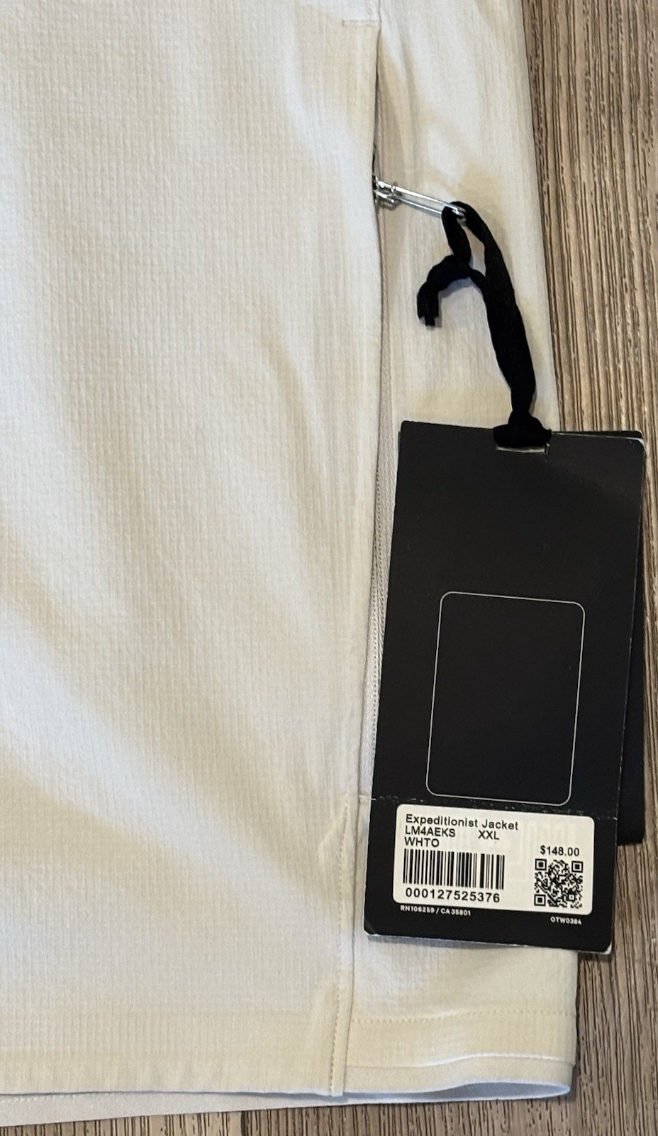 Lululemon Expeditionist Track Jacket Full-Zip Stand-Up Collar White XXL