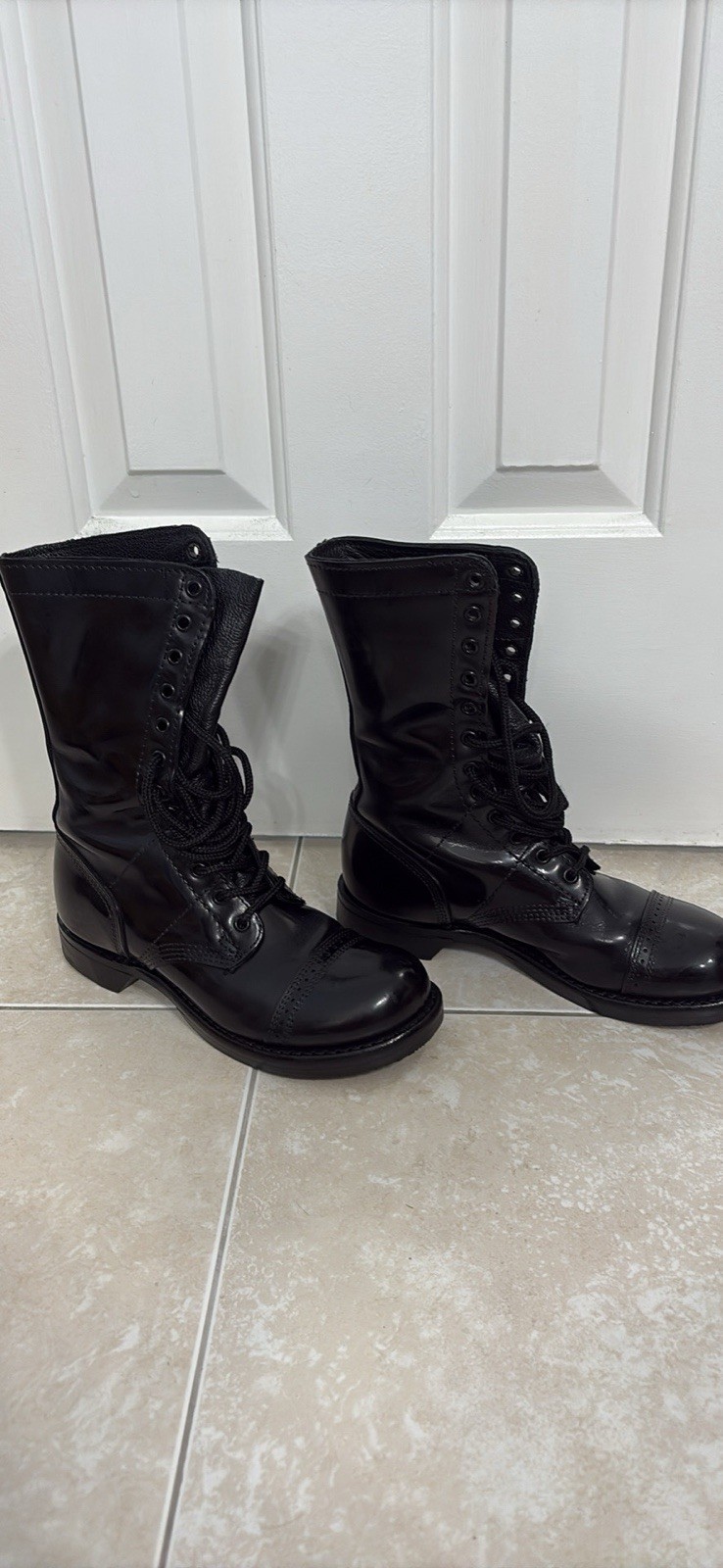 Corcoran 1515 Original Jump Boot Womens 7.5W Black Leather Lace-Up Rubber