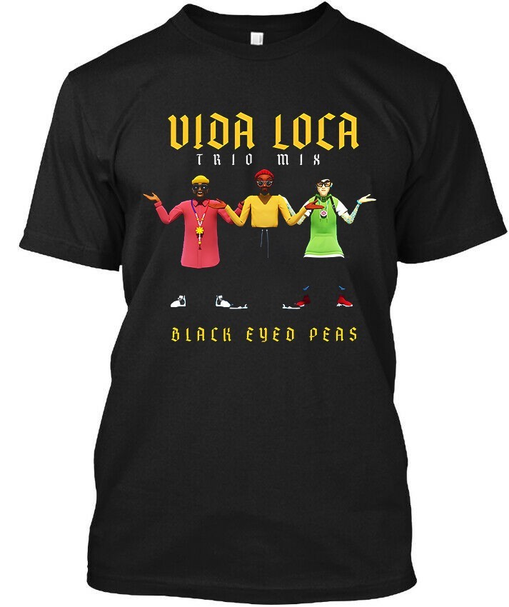 New Black Eyed Peas Vida Loca American R&B Electro Music T-Shirt Size S to 4XL