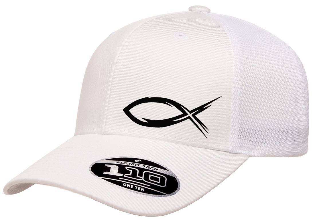 GOD JESUS RELIGION FISH TRUCKER SNAPBACK FLEXFIT 110M HAT *FREE SHIPPING*