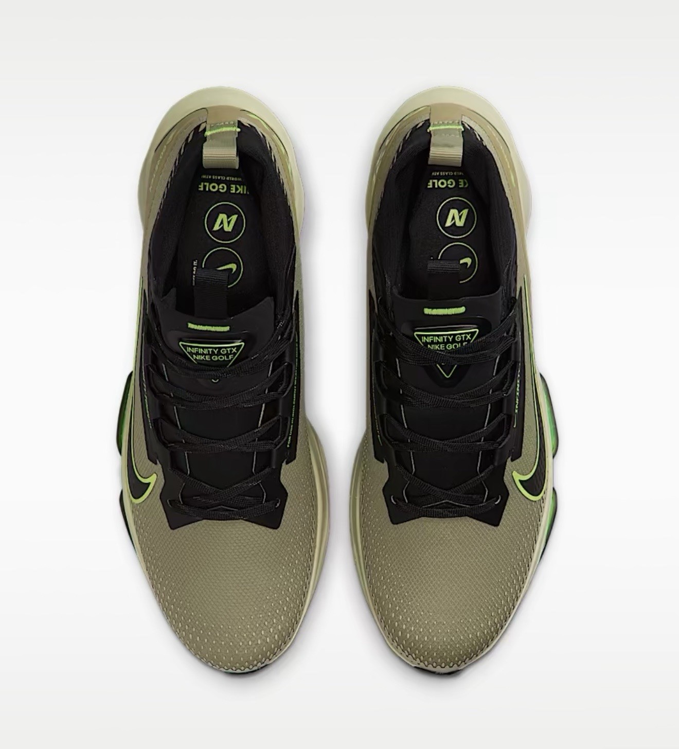 Nike Infinity Tour Next% 2 GTX Dusty Olive Black Volt FV4897 300 Men’s Size 8