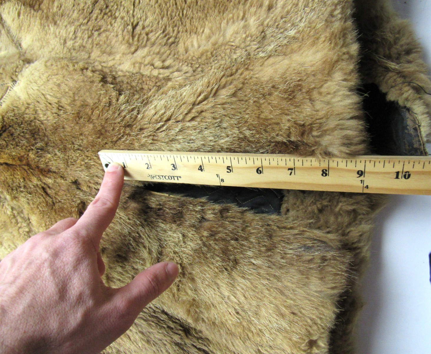 Antique 1800s / 1900s Long Frontier Fur Trapper Mountain Man Grizzly Coat Vtg