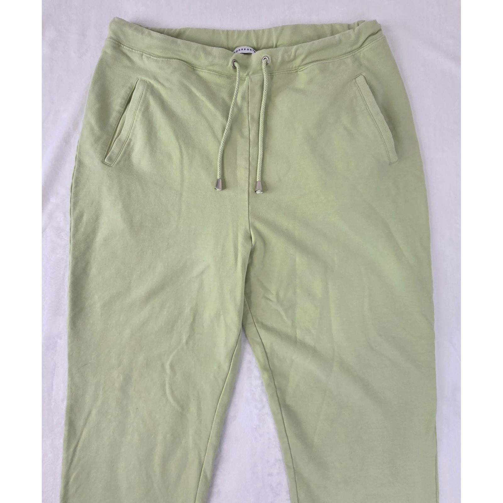 Norsport Sweatpants Women Medium Green Excellent Drawstring Pockets NR30878