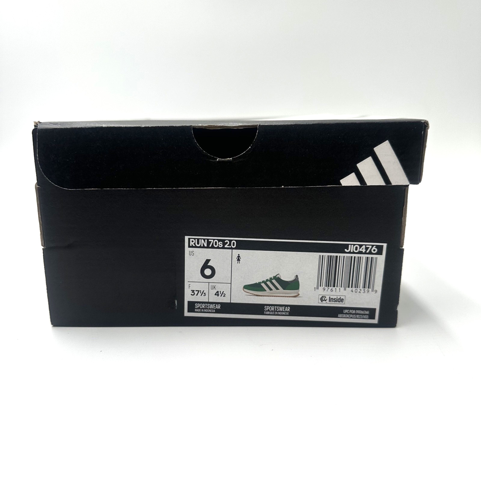 Adidas Run 70S 2.0 Collegiate Green White JI0476 Women’s Size 6