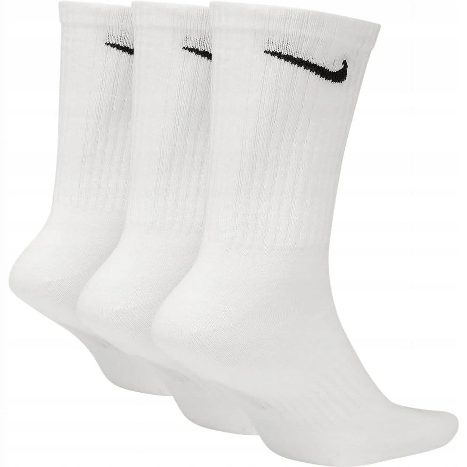 3 PAIRS Nike White Cotton Socks – SIZE 8-12 Cotton Crew Socks