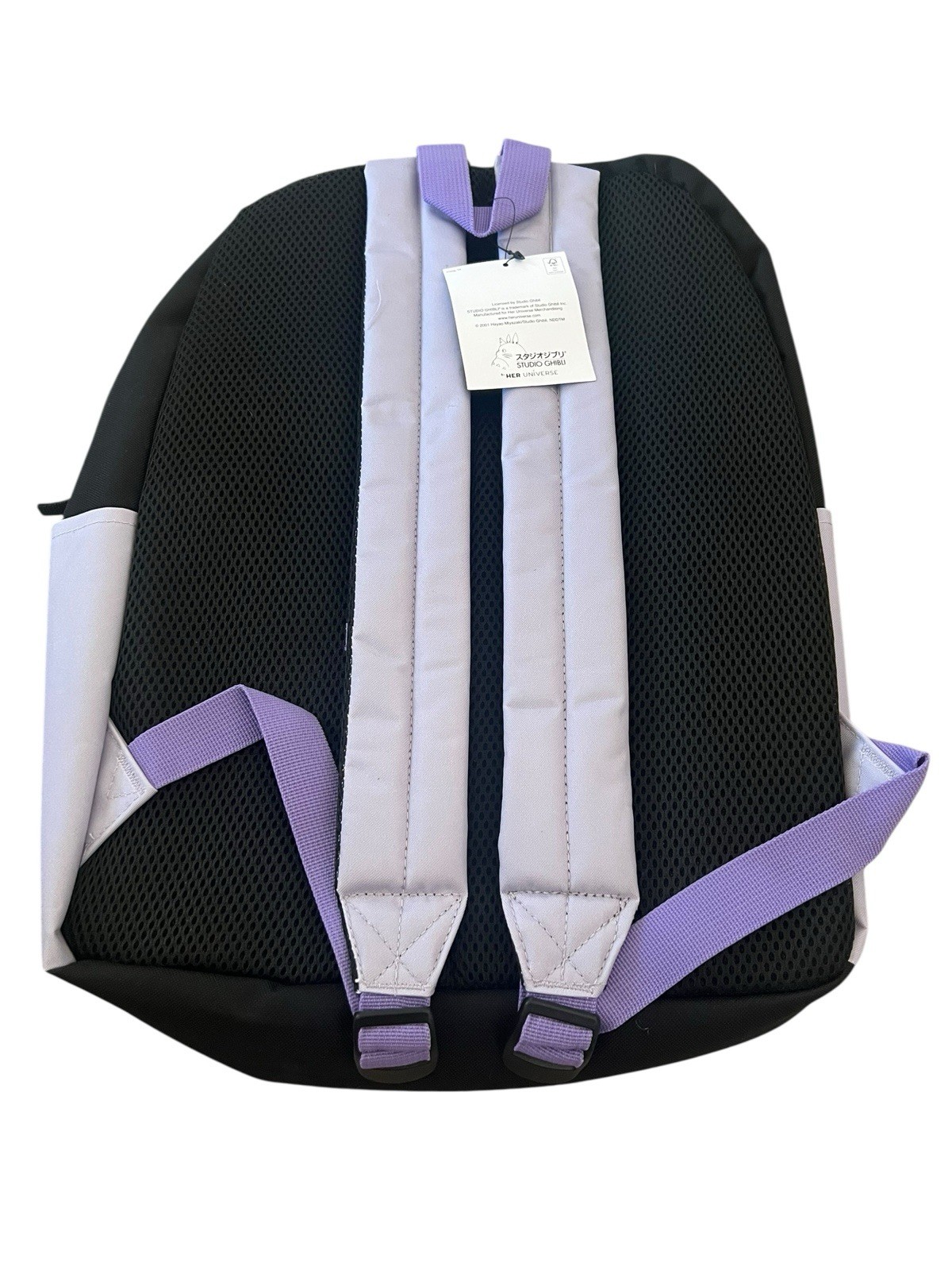 Studio Ghibli® Spirited Away No-Face Backpack Featuring Food Art Black Purple