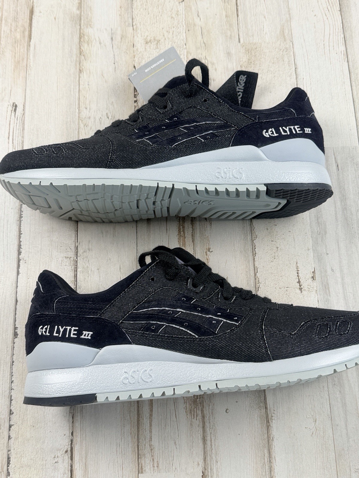 Asics Gel-Lyte III Made in Japan Black Denim Mid Grey H7ZNQ-9690 Size 8.5 NIB