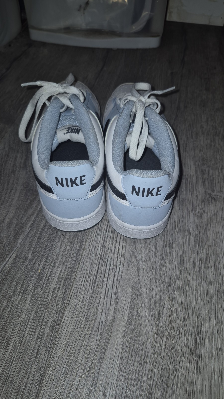 Nike Court Vision Low Size 10.5 University Blue/white Mens Worn Once