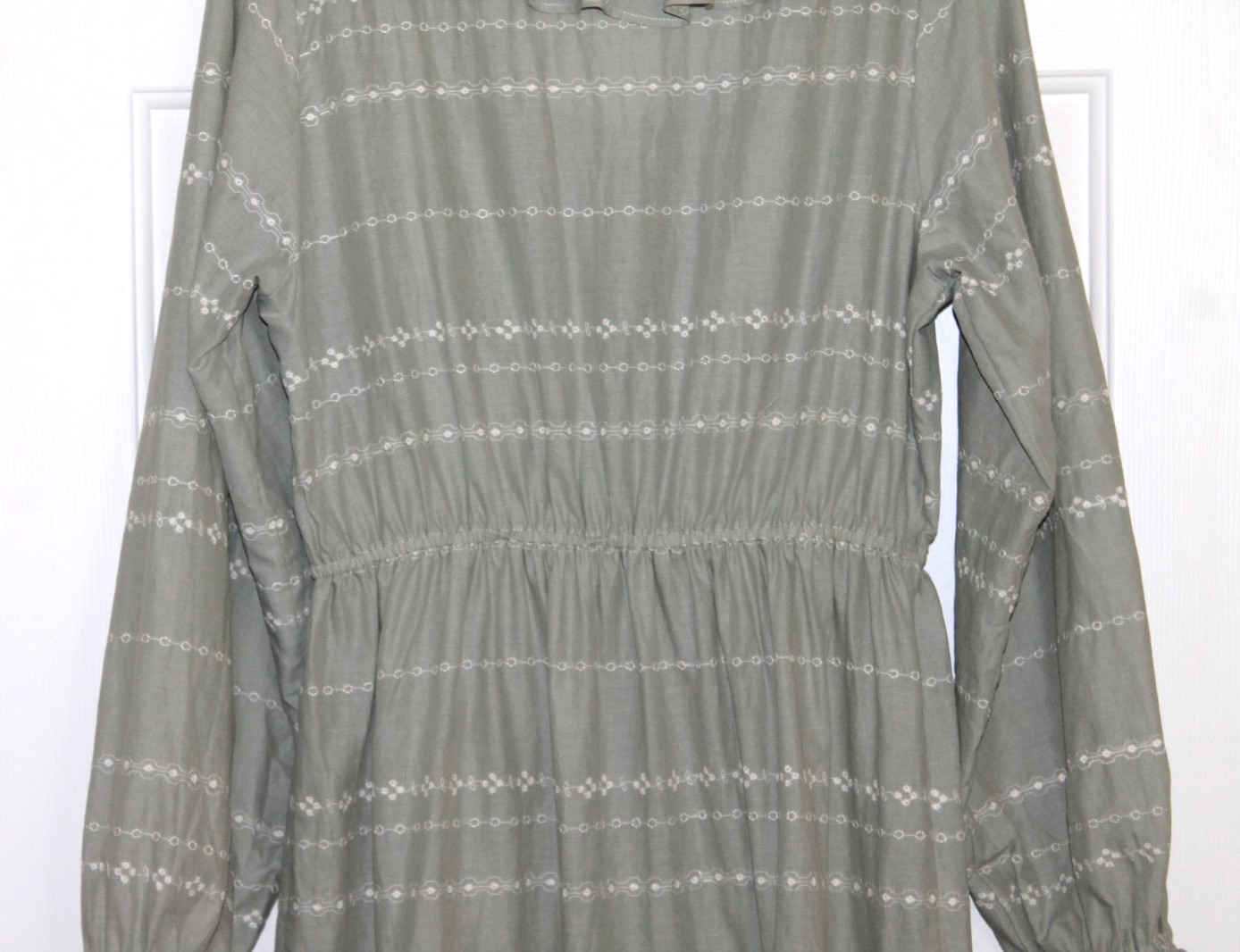 Christy Dawn Alana Seafoam Embroider Dress NWT Maxi Prairie Cottagecore Boho L