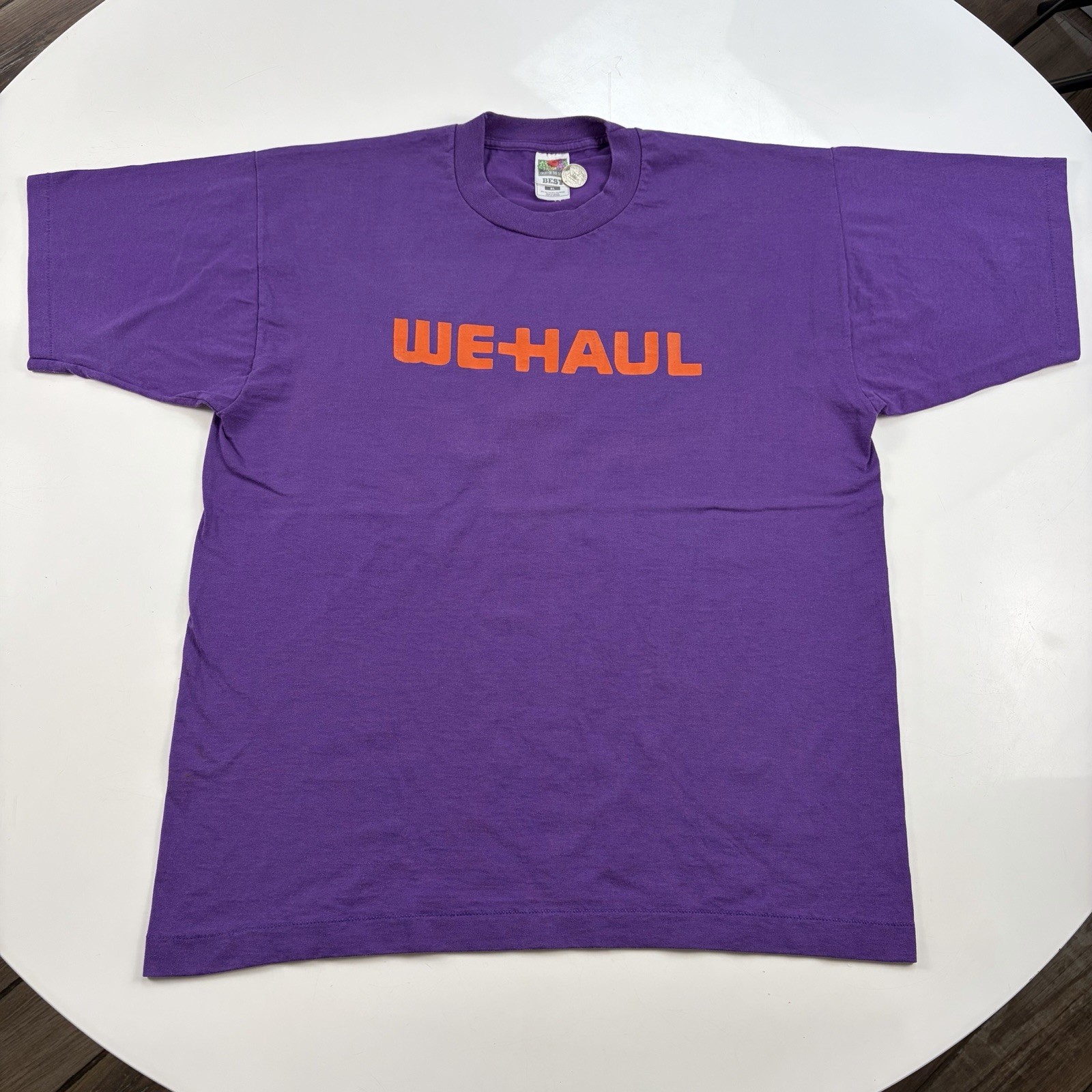 Vintage U-Haul WeHaul Purple T shirt Mens Size XL Fruit of the Loom SingleStitch