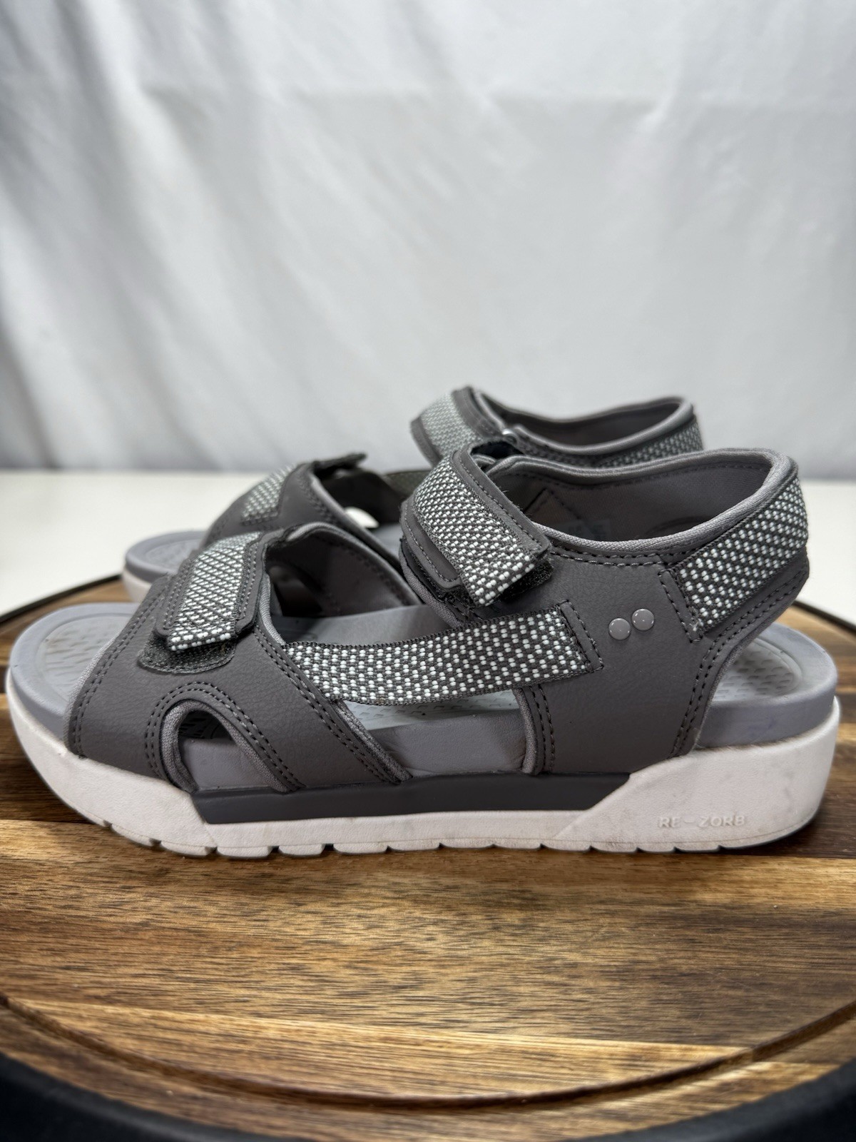 Ryka Women’s Size 6.5 W Elastic Gore Sport Sandals Rosline Charcoal