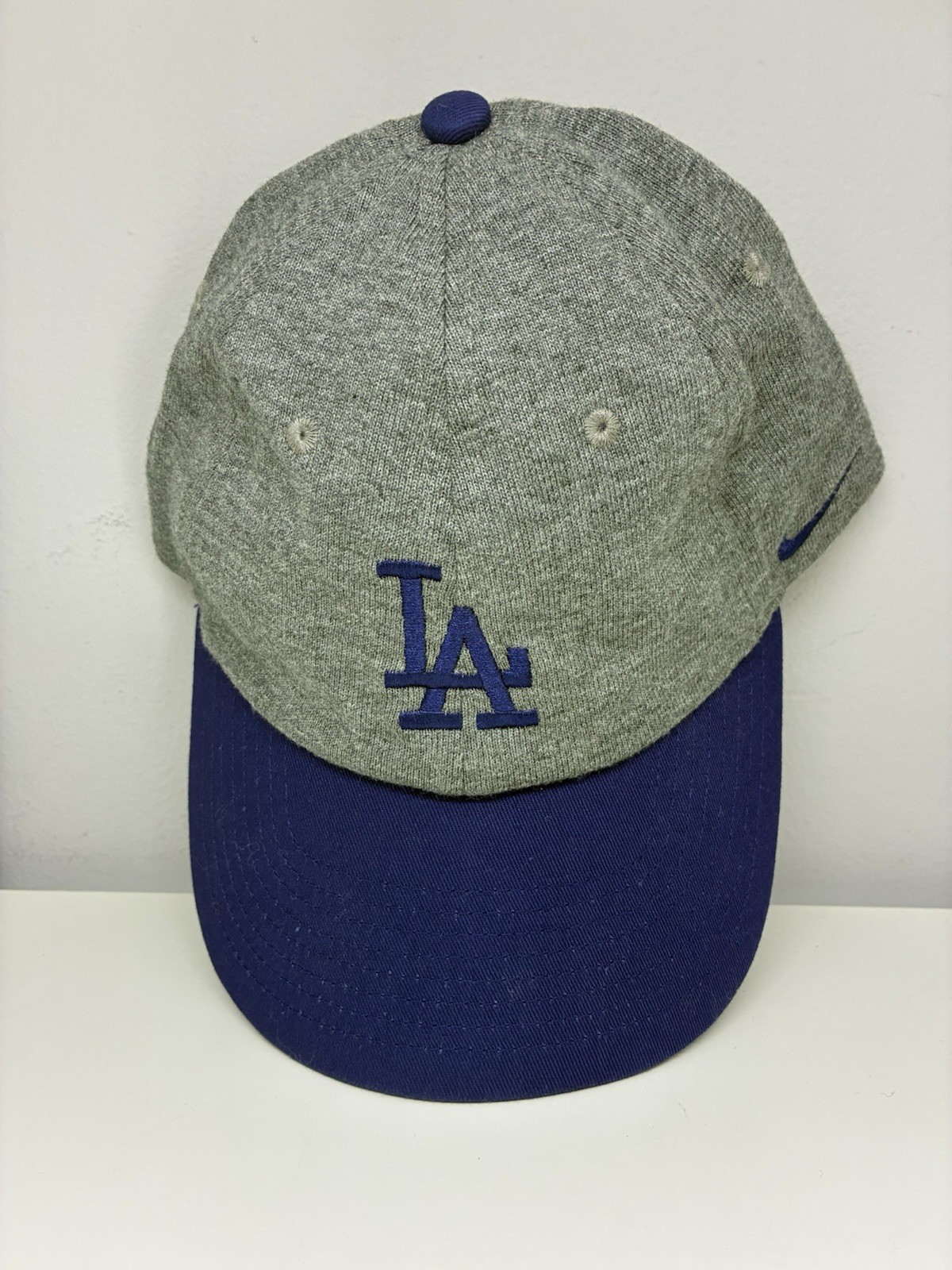 Nike Heritage 86 Dri Fit LA Dodgers Baseball Cap Hat Adjustable OS Gray Blue